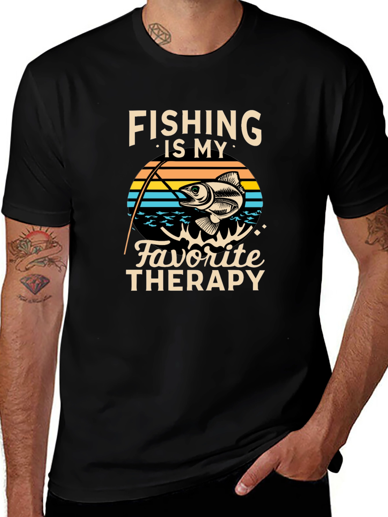 Variant 11 of Fishing is My Favorite Therapy T-Shirt