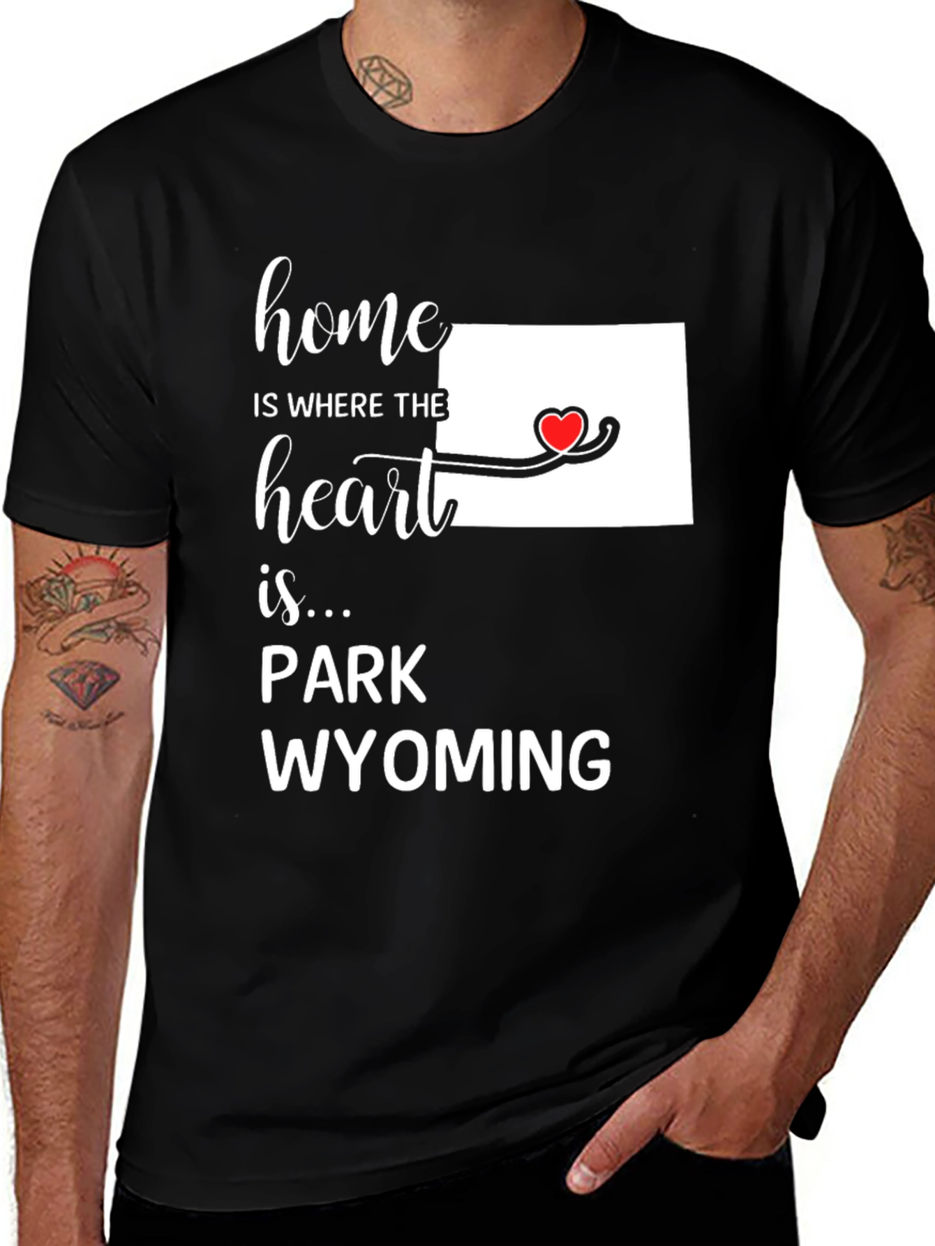 Park Wyoming Heart Home State T-Shirt