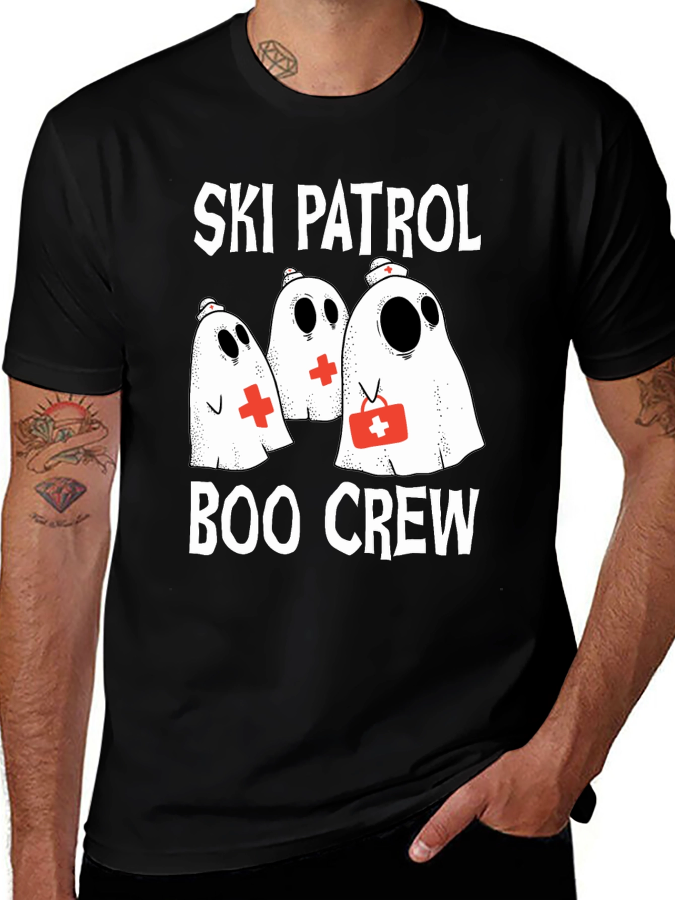 Variant 6 of Ski Patrol Boo Crew Graphic T-Shirt