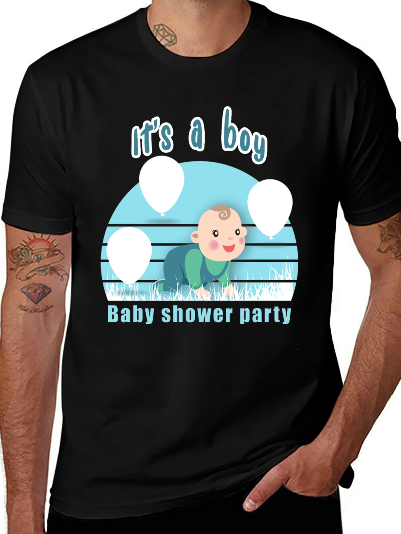 Variant 19 of It's A Boy Baby Shower Party T-Shirt