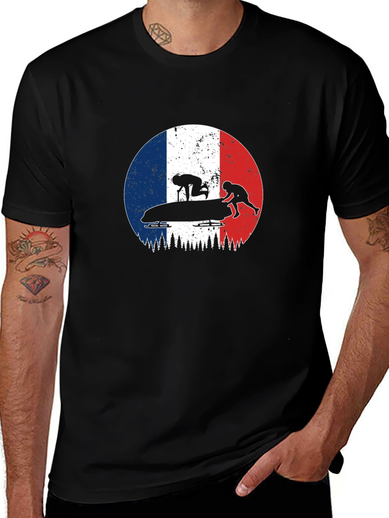 French Bobsled Team Graphic T-Shirt