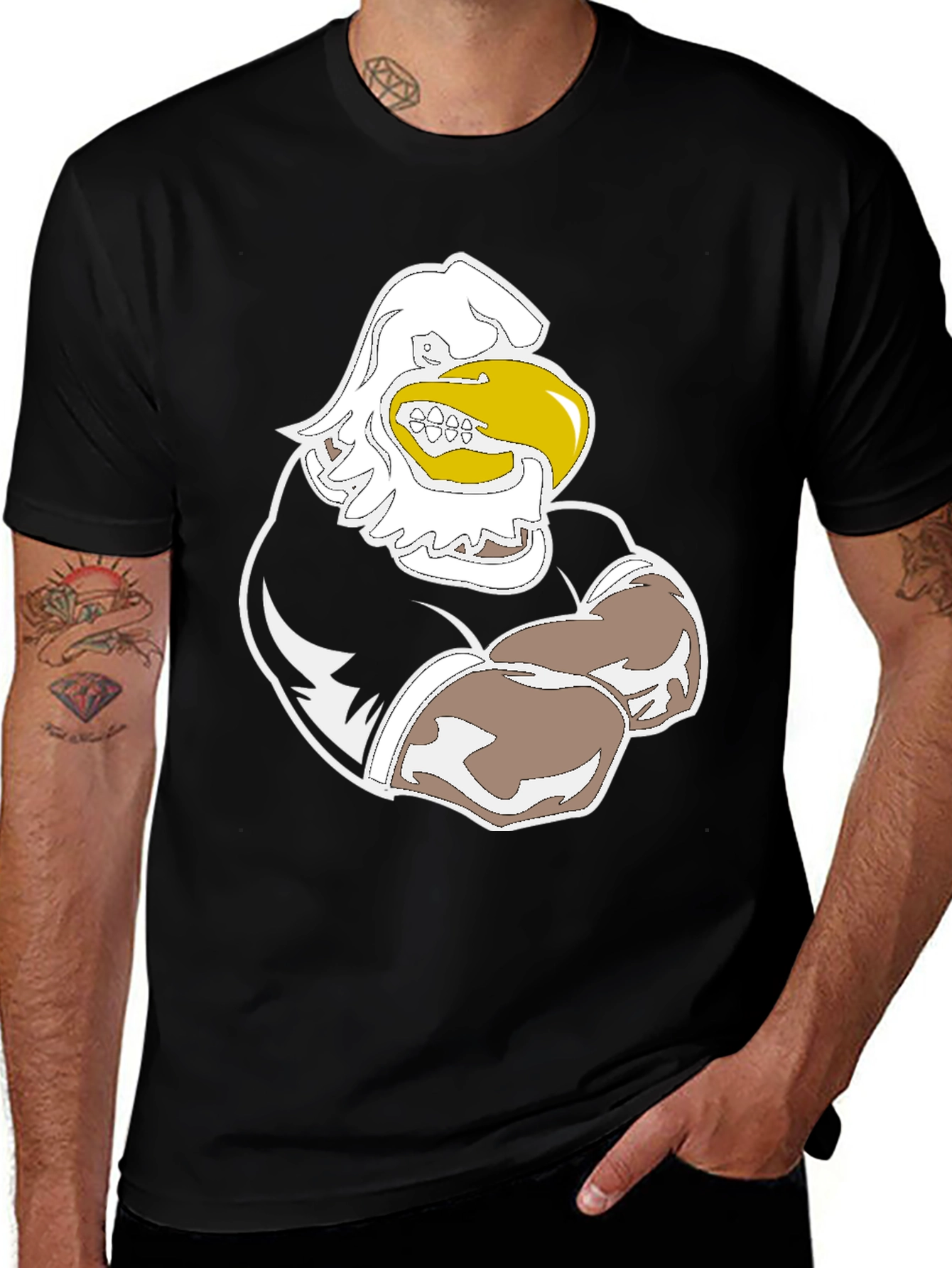 Variant 19 of Eagle Muscle T-Shirt: Cartoon Power!