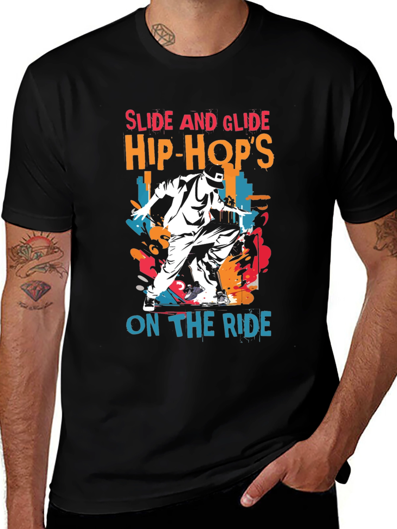 Variant 18 of Hip Hop Dance T-Shirt - Slide and Glide Graphic Tee