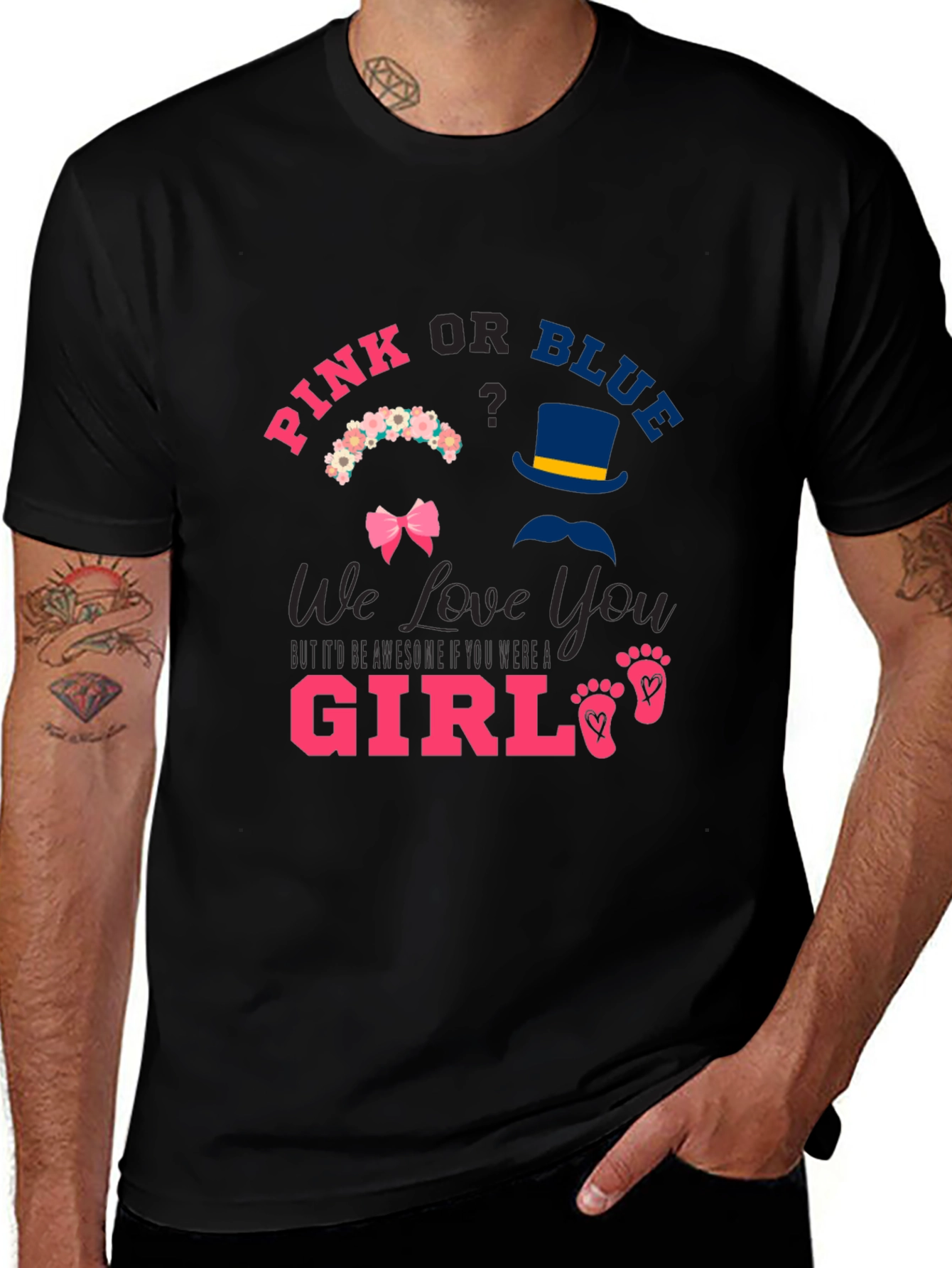 Pink or Blue Gender Reveal T-Shirt