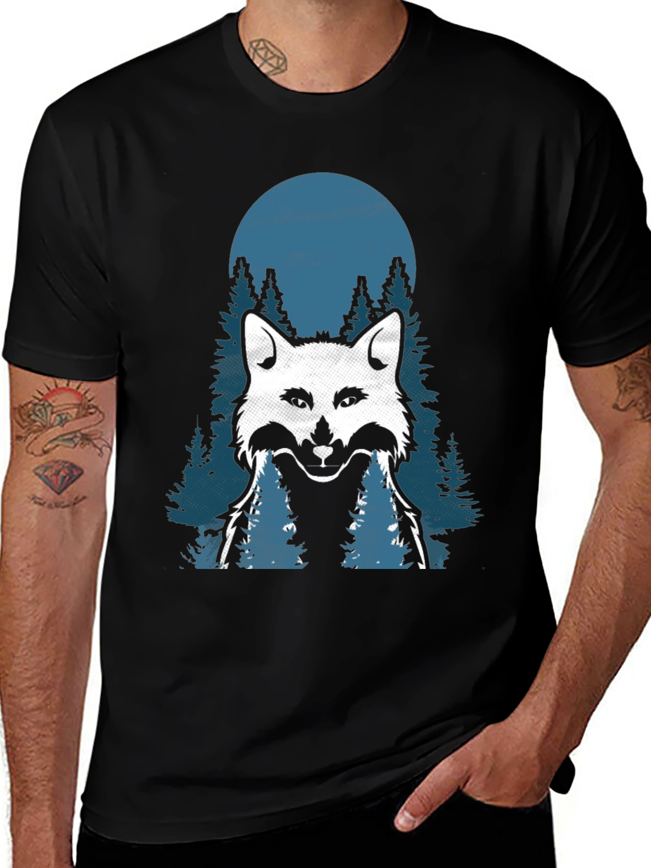 Variant 27 of Fox & Forest Graphic Tee - Nature Inspired Design