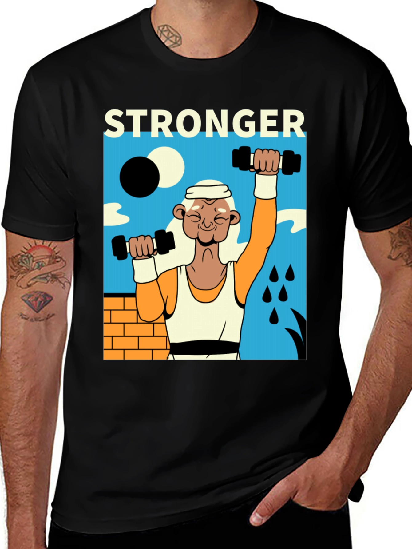 Variant 6 of Stronger Graphic T-Shirt - Black