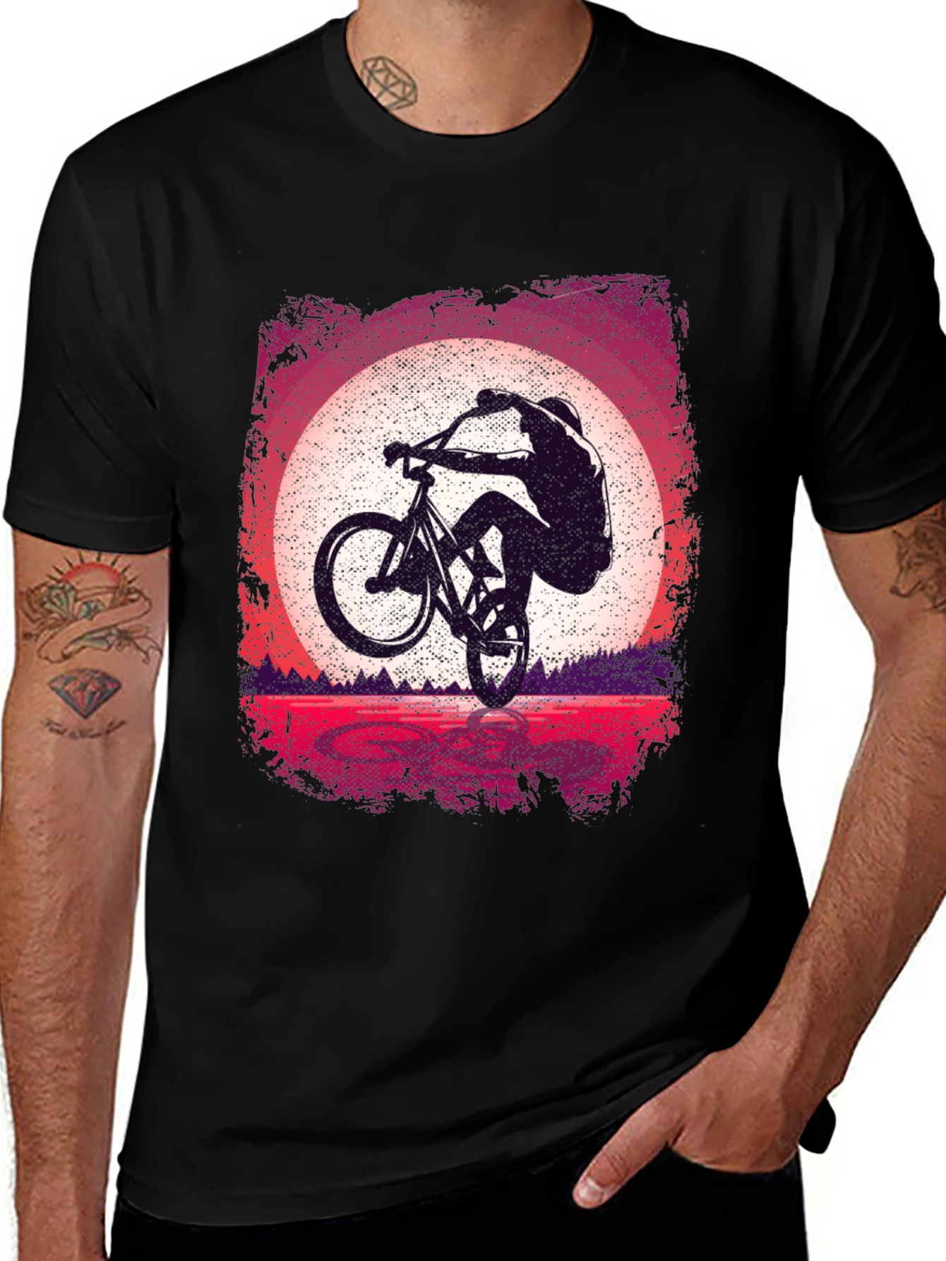 Variant 22 of Mountain Bike Sunset Graphic T-Shirt