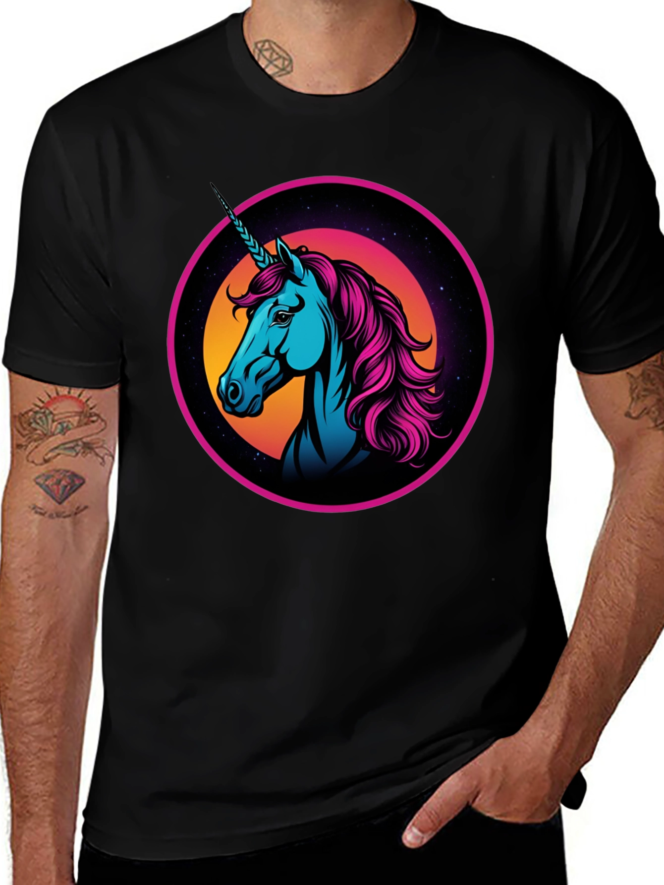 Variant 17 of Retro Unicorn Graphic T-Shirt