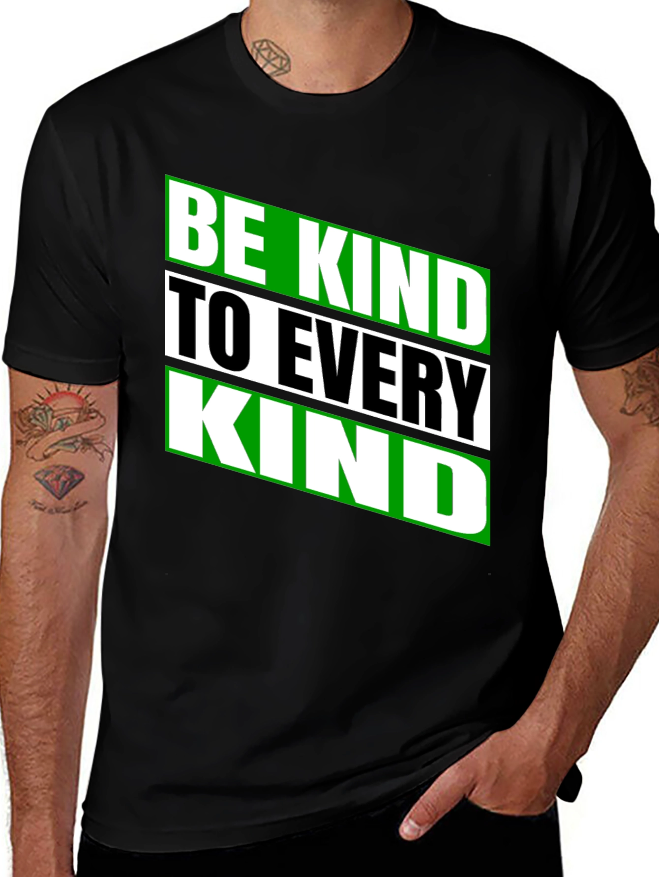 Variant 6 of Be Kind to Every Kind Black Graphic Tee