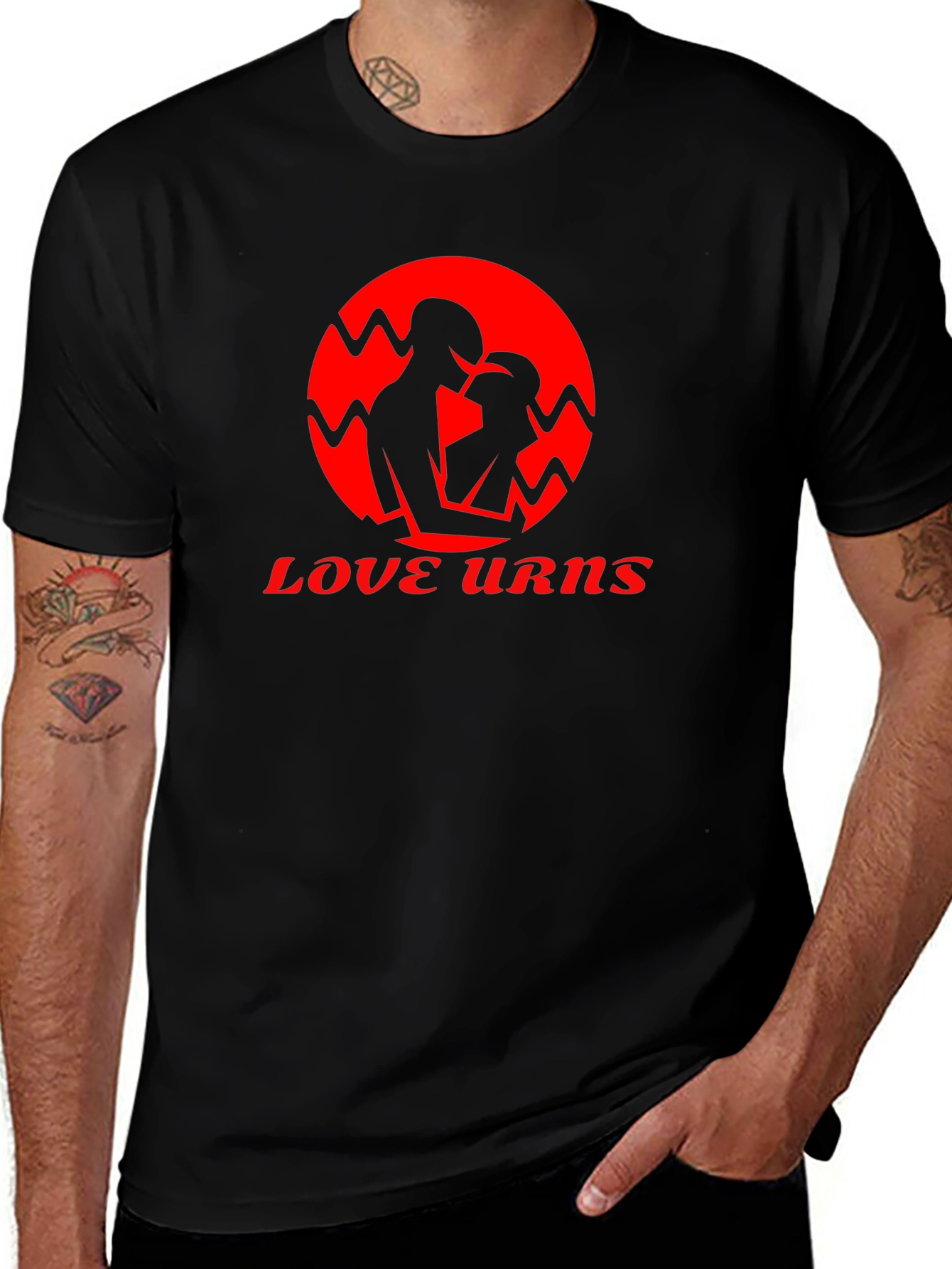 Variant 24 of Love Urns Black Graphic T-Shirt