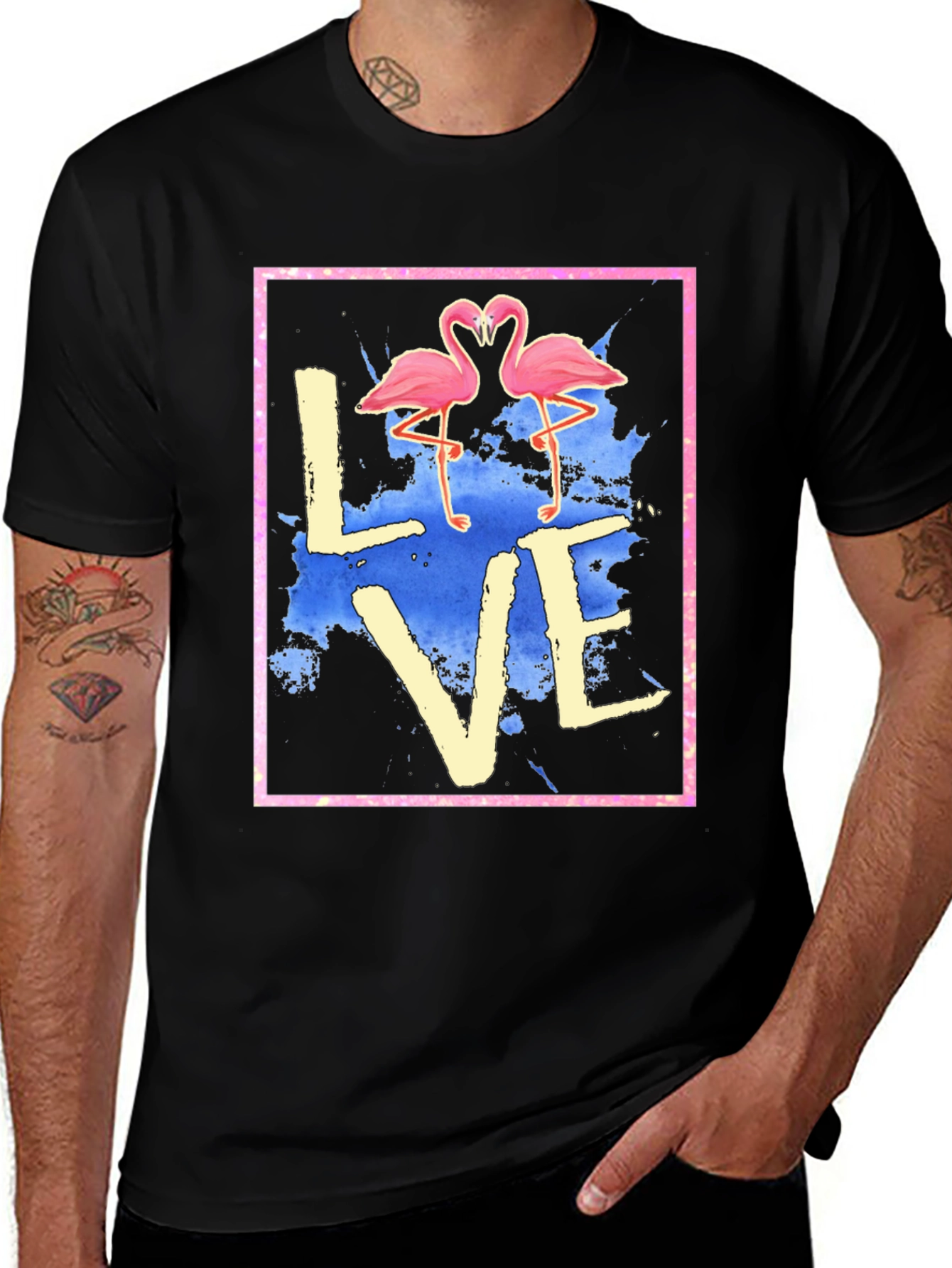 Variant 24 of Flamingo Love Graphic Tee - Trendy T-Shirt