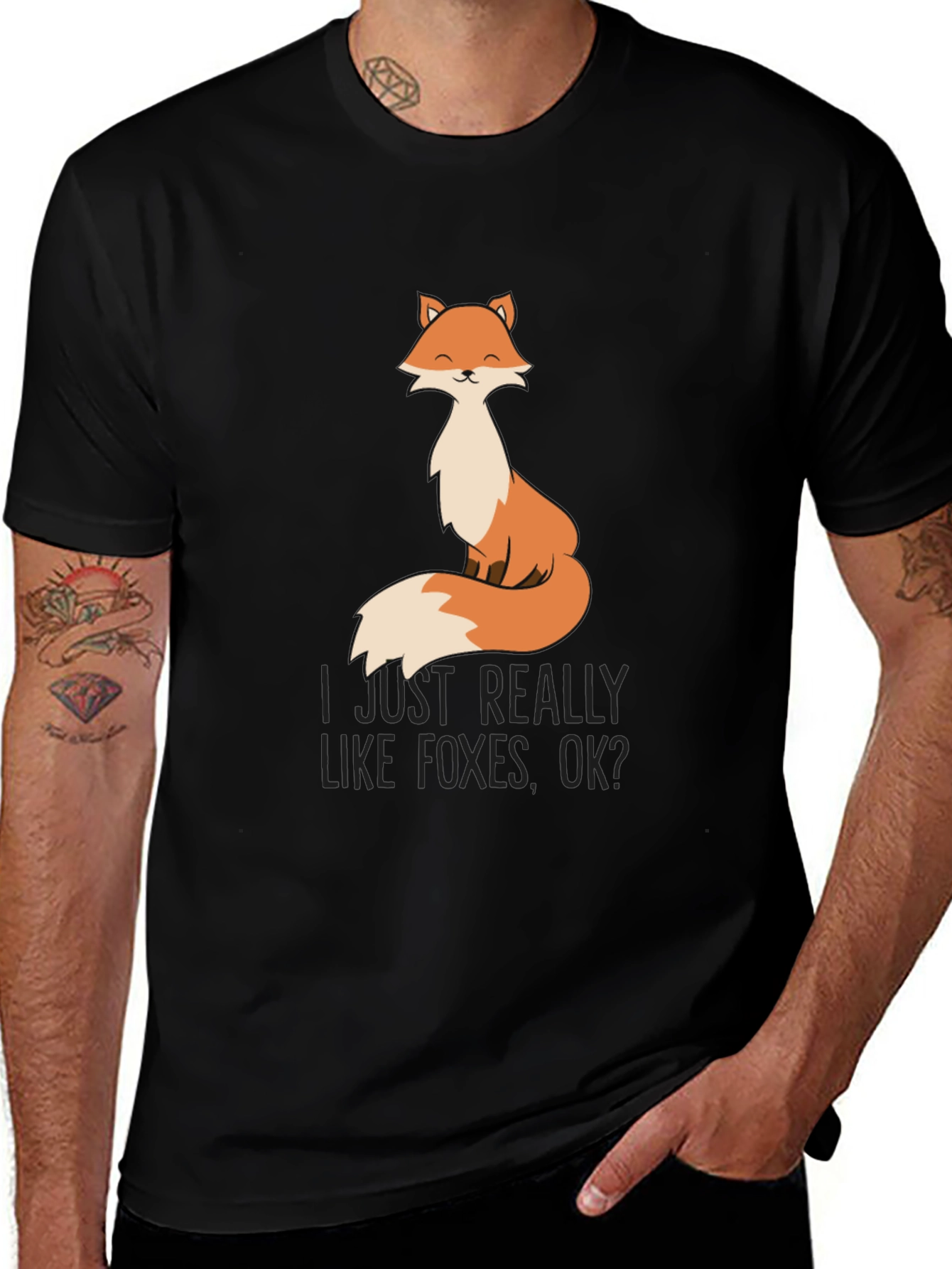 Variant 3 of Fox Lover T-Shirt - I Just Really Like Foxes, OK?