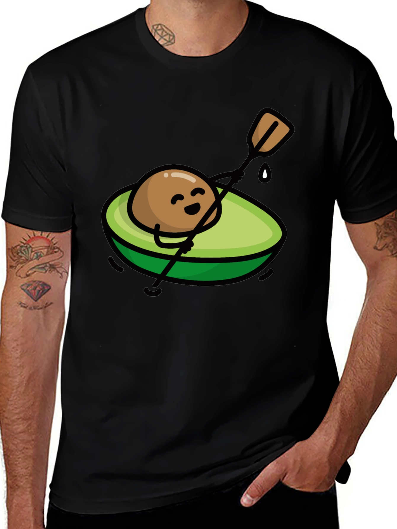 Variant 7 of Avocado Kayak T-Shirt - Cute Graphic Tee