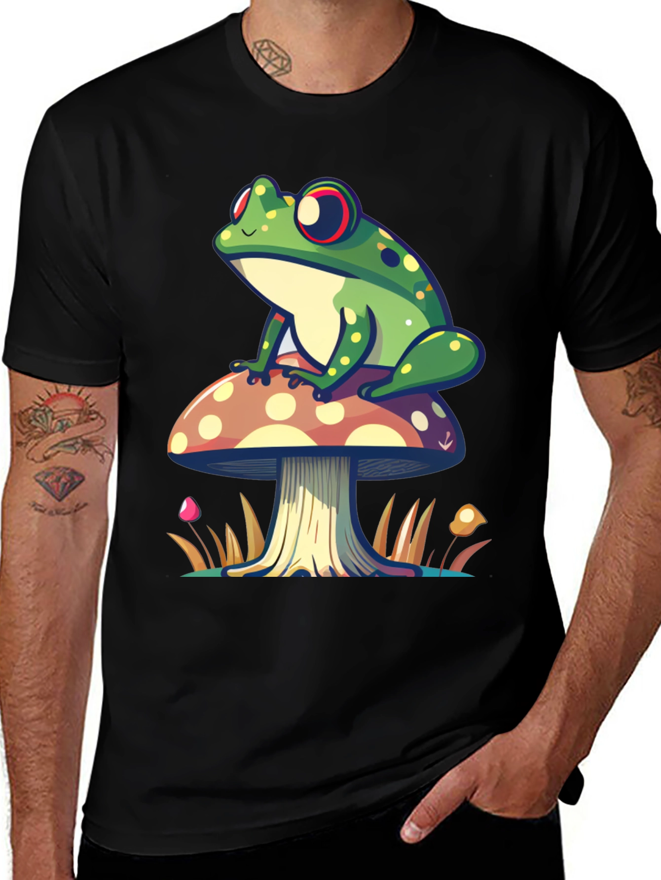 Variant 27 of Frog on Mushroom Graphic Tee