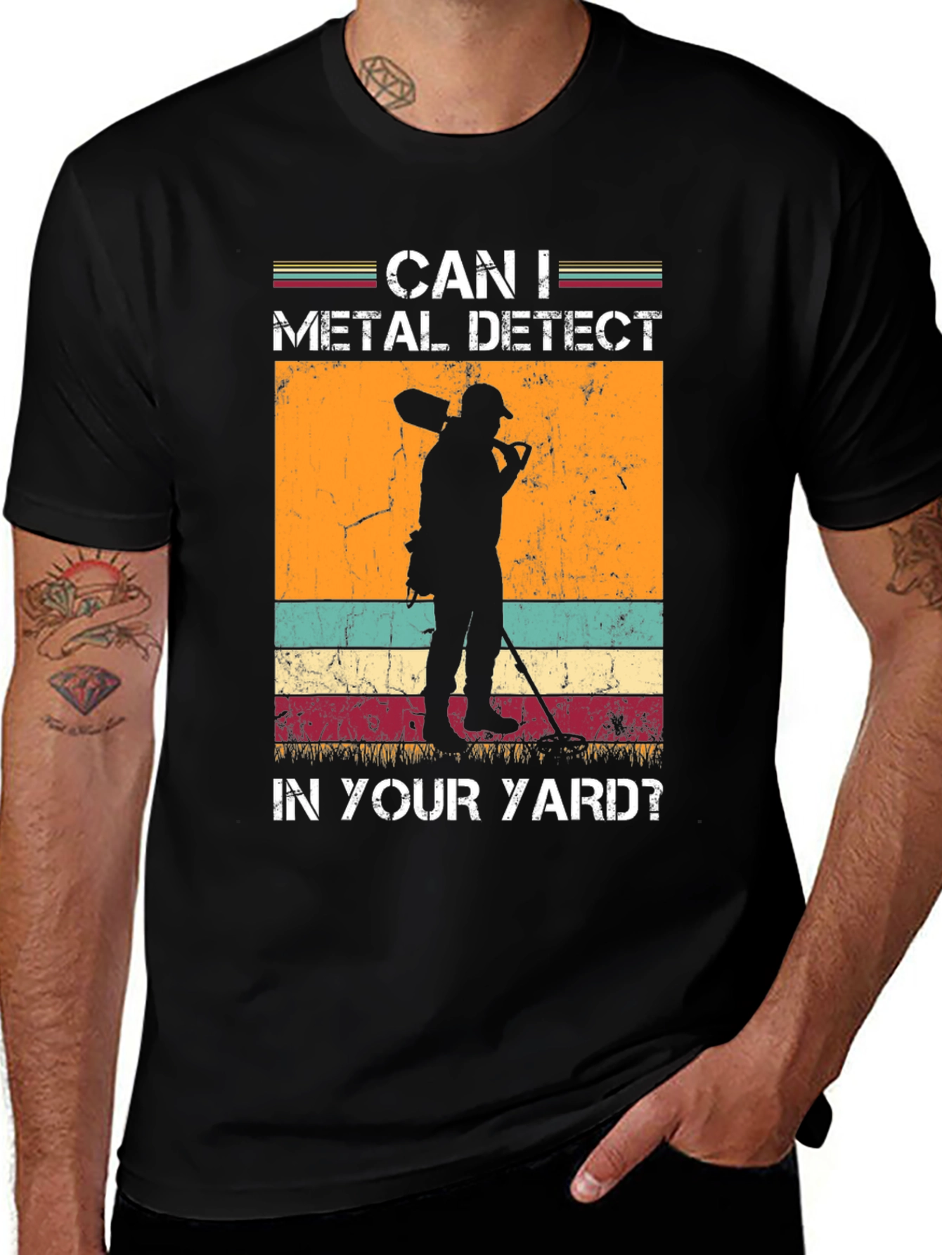 Variant 5 of Metal Detecting T-Shirt - Yard Treasure Hunter Tee