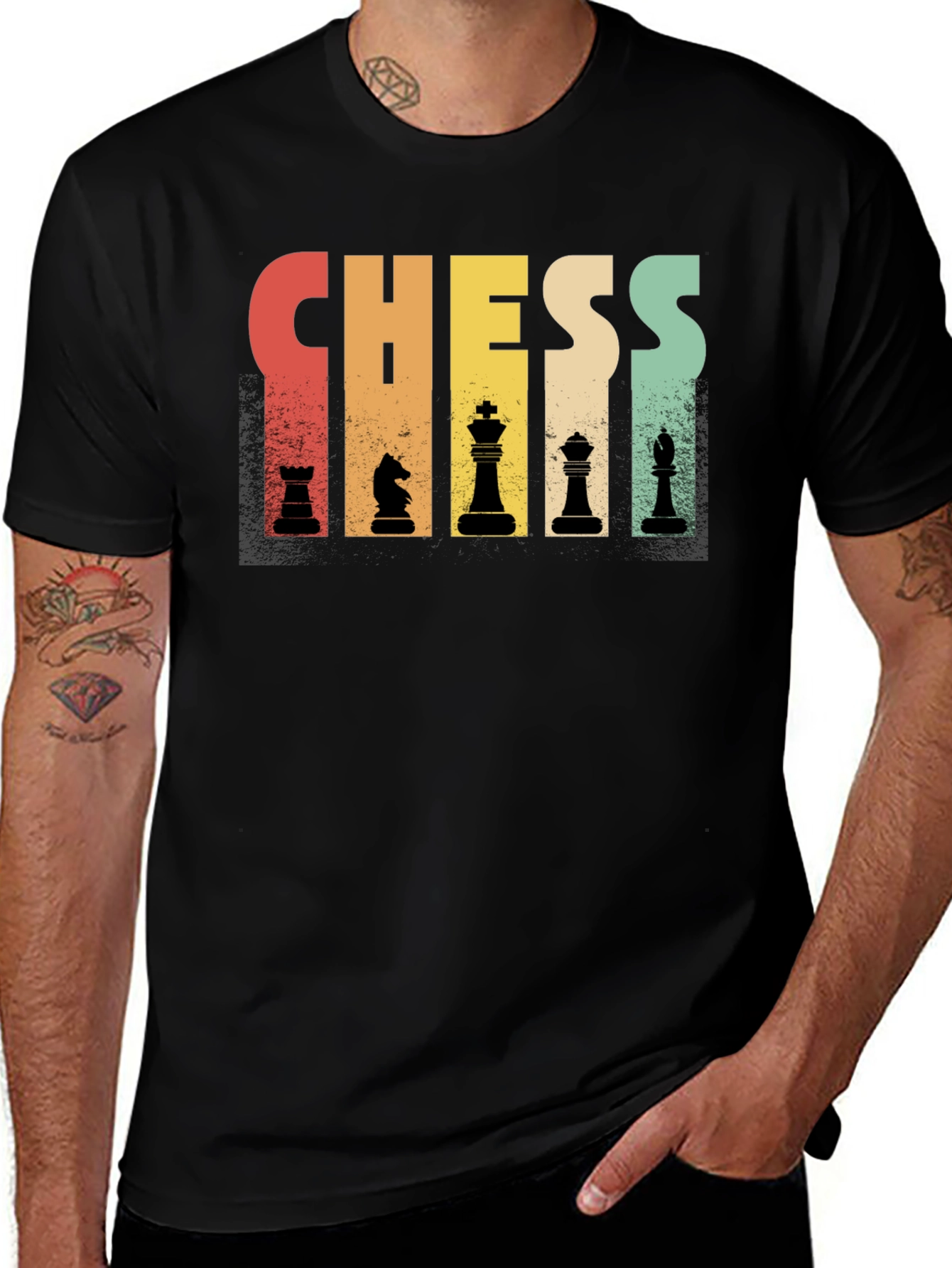 Variant 26 of Chess Piece Retro Style T-Shirt