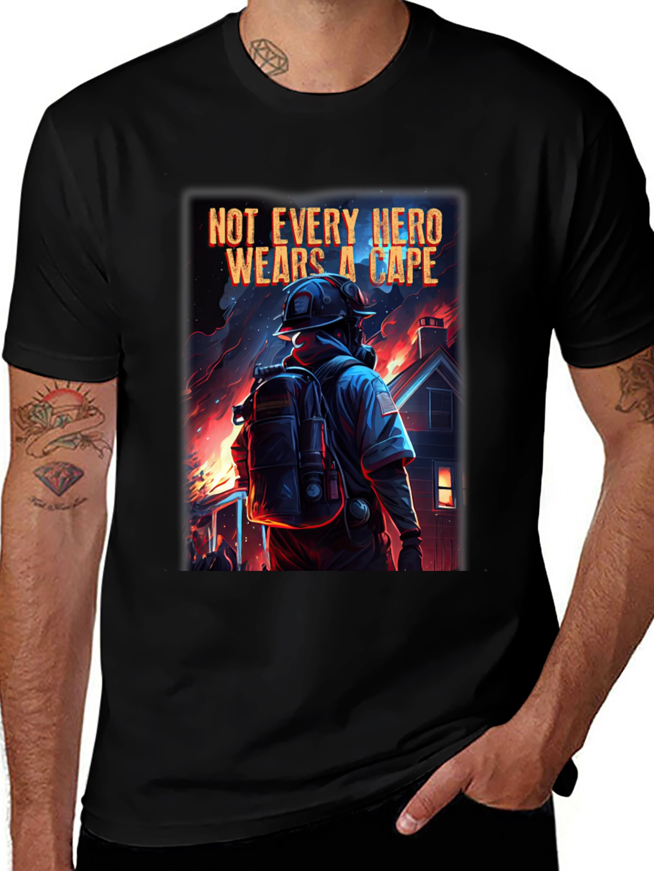 Variant 3 of Hero Firefighter Graphic Tee