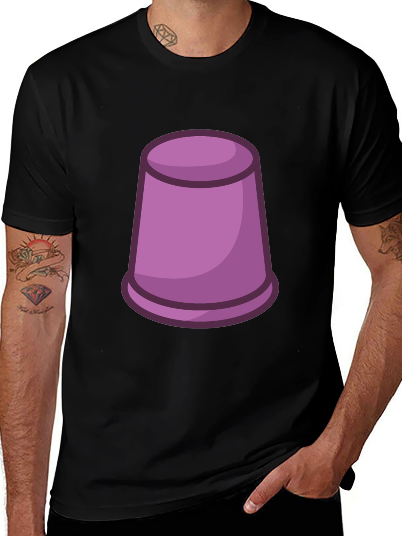 Variant 9 of Purple Cup Graphic Tee - Stylish & Unique!