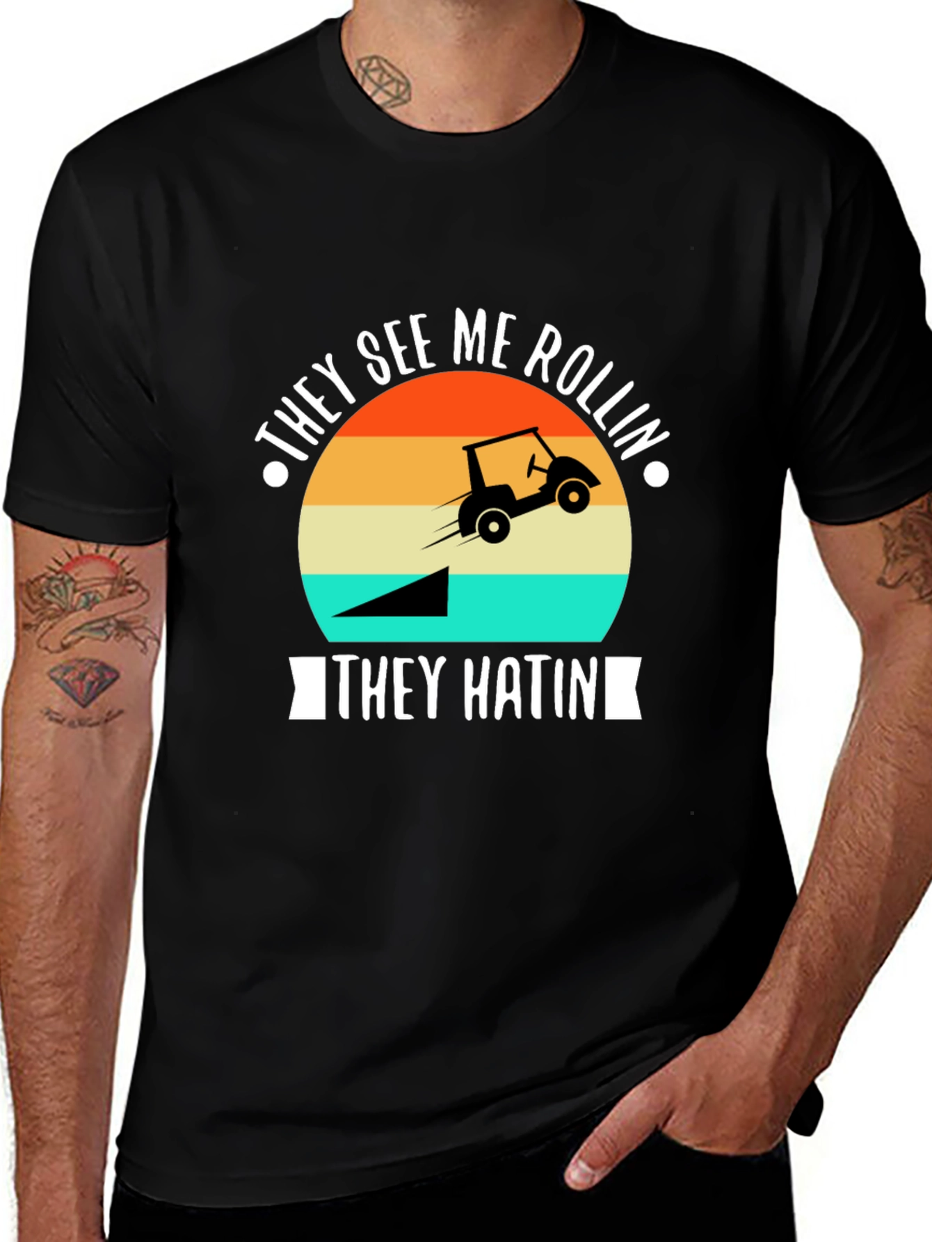Variant 27 of They See Me Rollin' Golf T-Shirt