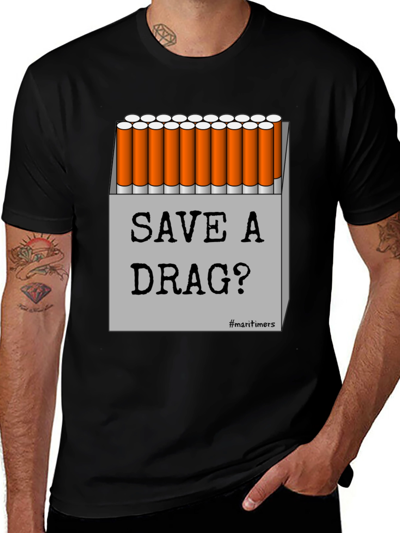 Variant 7 of Save A Drag Graphic T-Shirt - Novelty Humor Tee