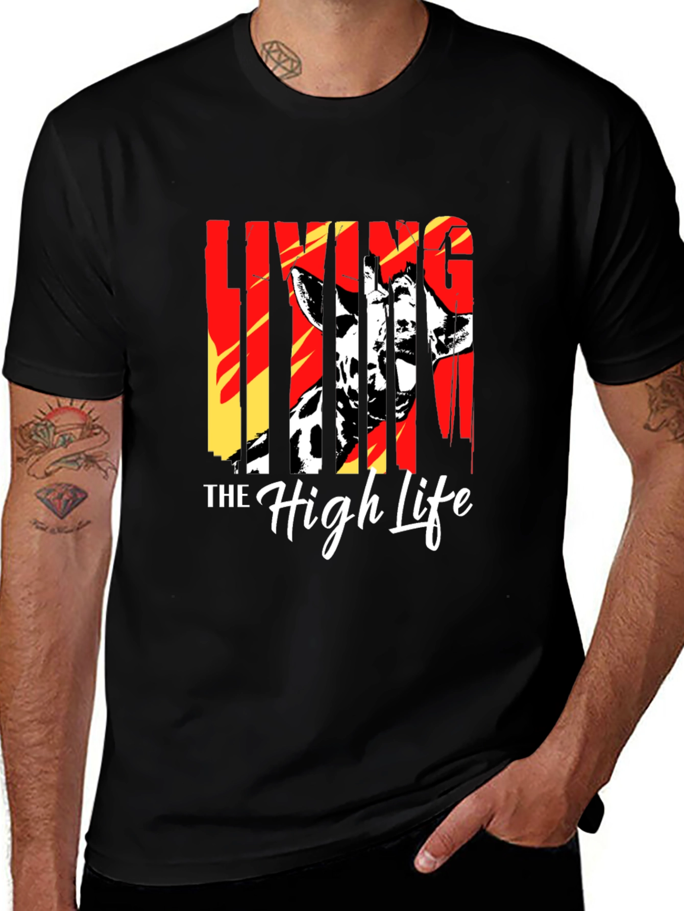 Variant 8 of Living The High Life Giraffe Graphic T-Shirt