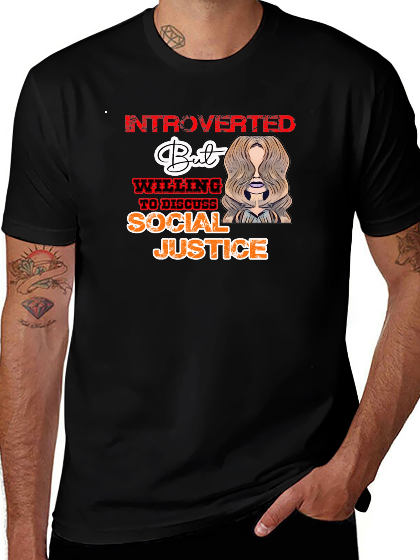 Variant 11 of Introverted Social Justice T-Shirt
