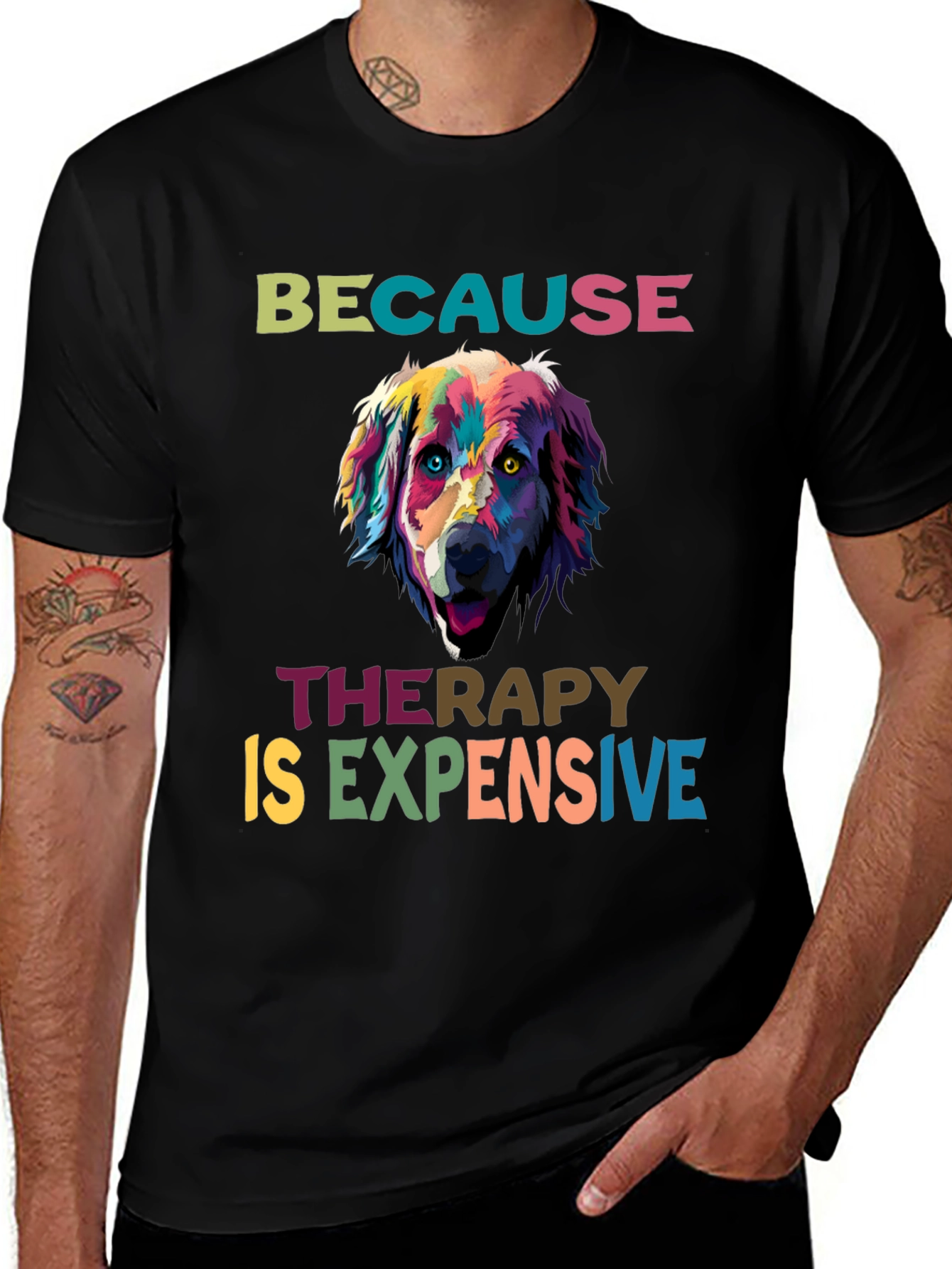 Variant 7 of Dog Therapy T-Shirt: Because Therapy is Expensive