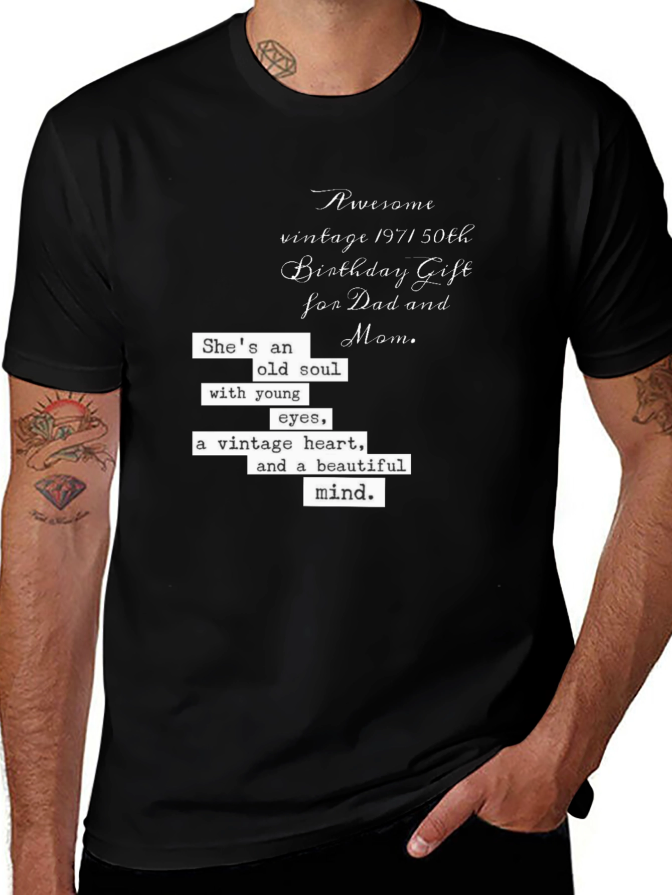 Variant 8 of Awesome Vintage 1971 50th Birthday Gift T-Shirt