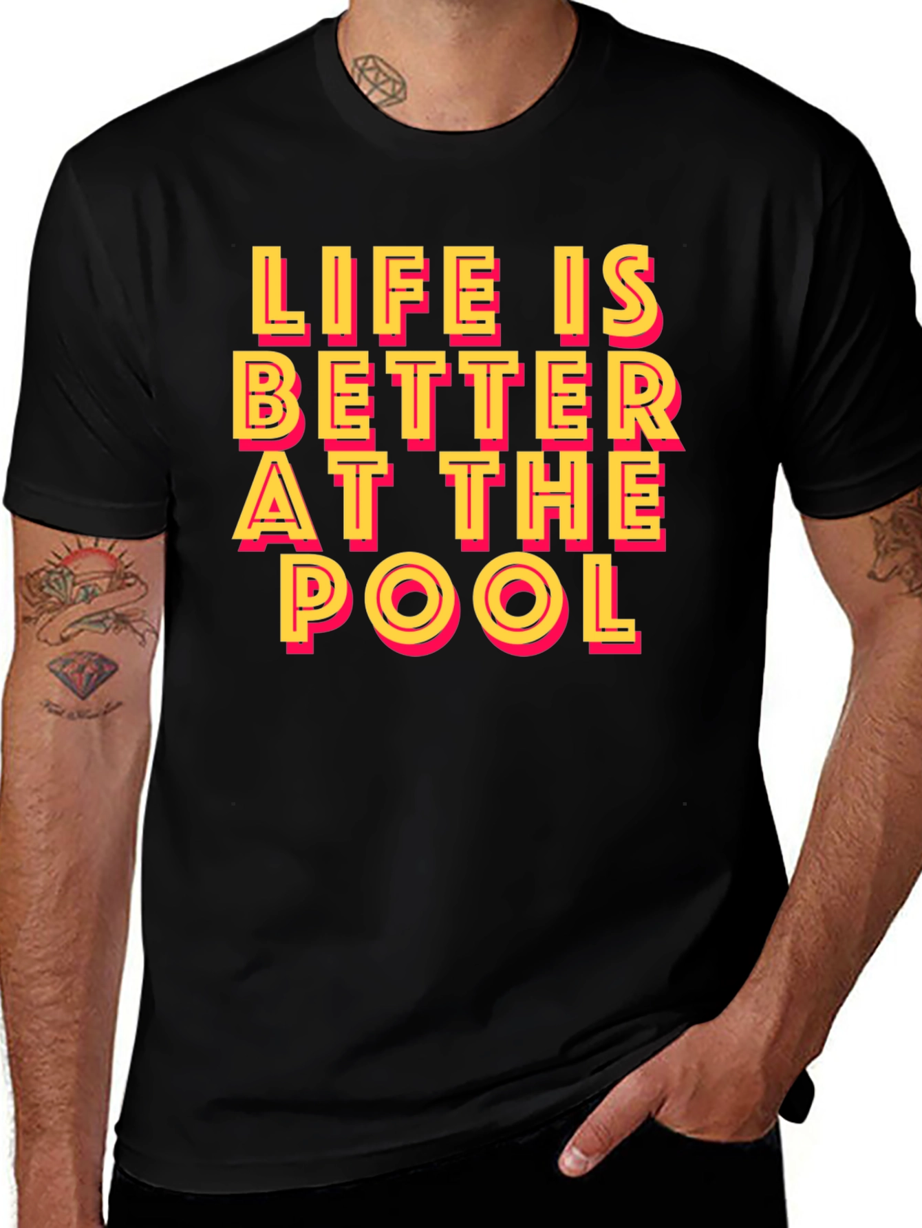 Variant 9 of Life is Better at the Pool Graphic T-Shirt