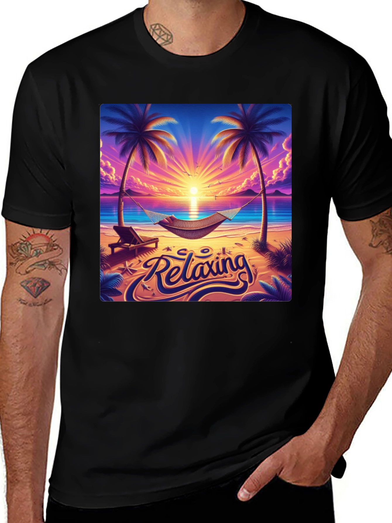 Variant 22 of Relaxing Beach Sunset T-Shirt