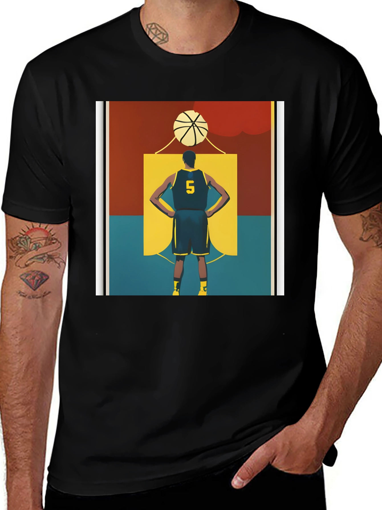 Variant 28 of Basketball Player Graphic Tee