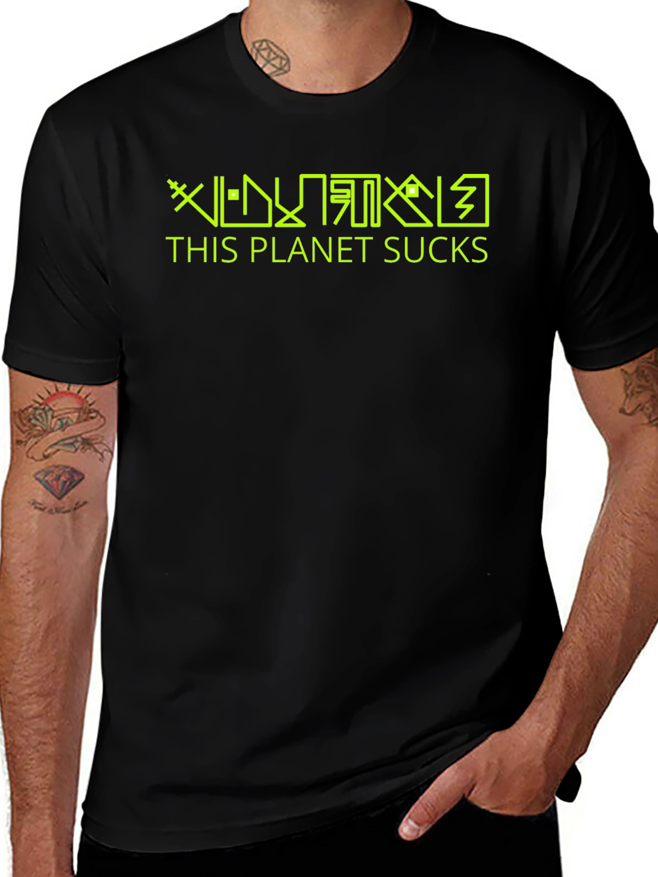 Variant 21 of This Planet Sucks T-Shirt - Alien Design