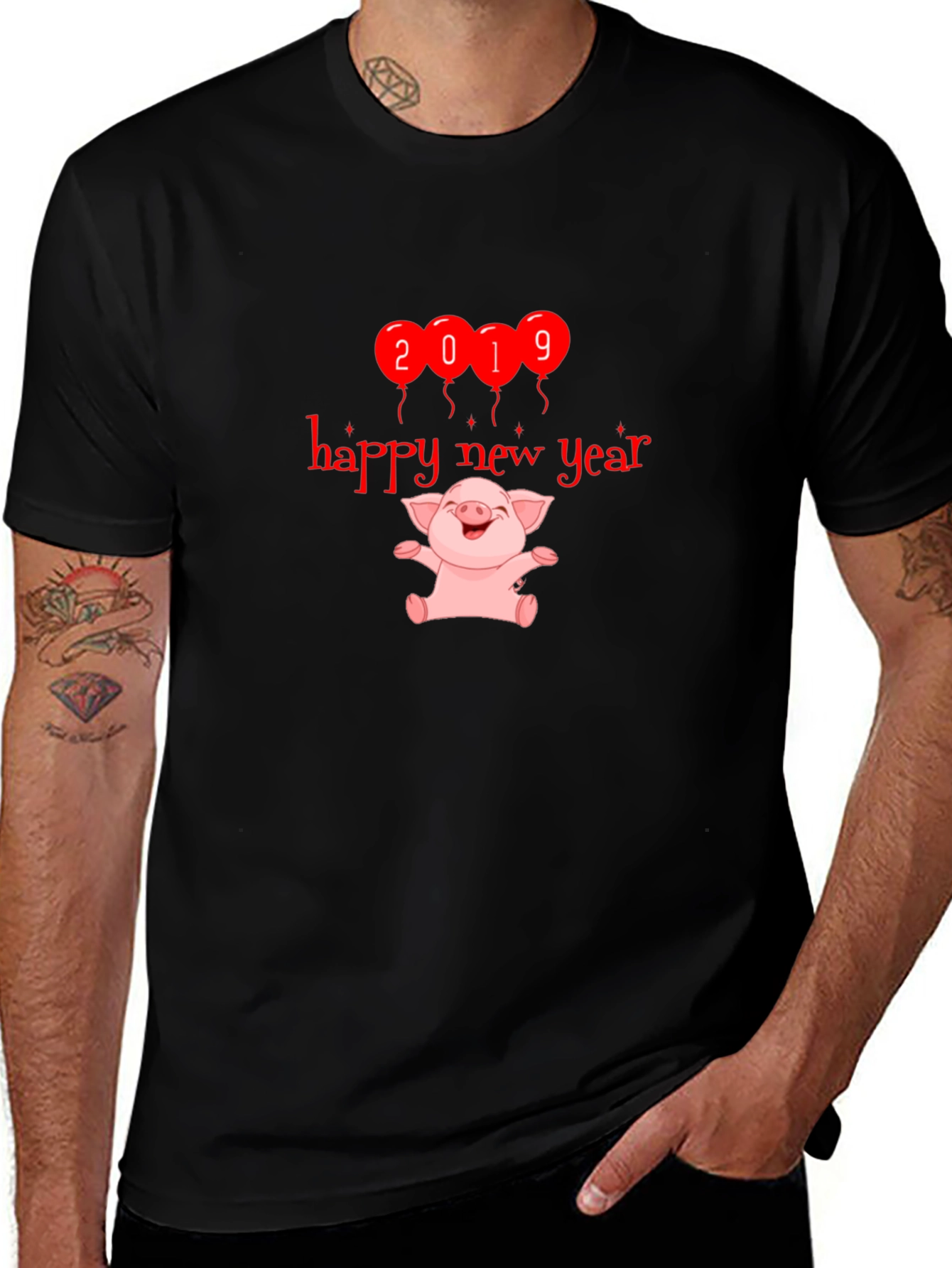 Variant 9 of Happy New Year Pig T-Shirt