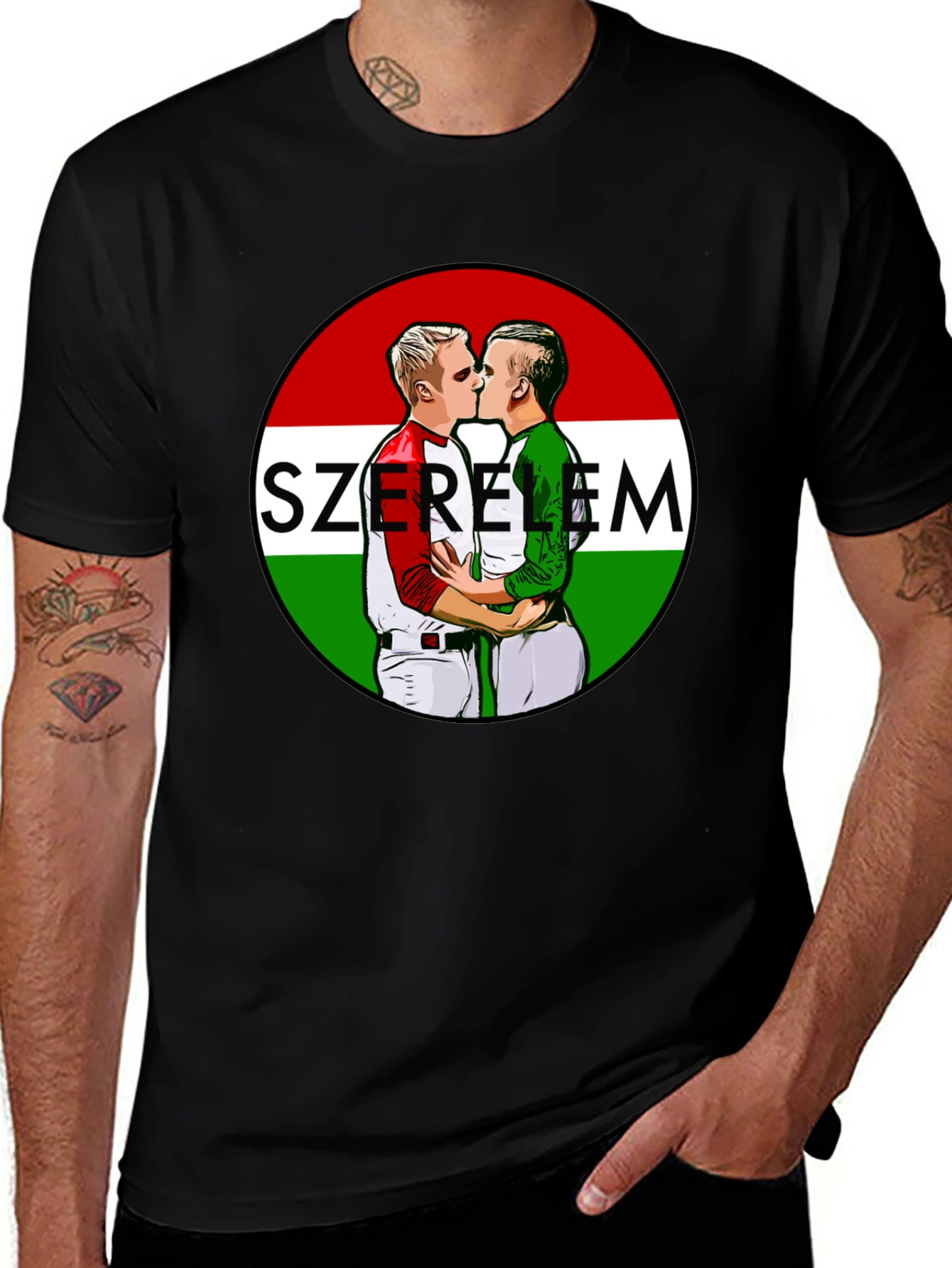 Szeretem Hungarian Pride Kissing T-Shirt