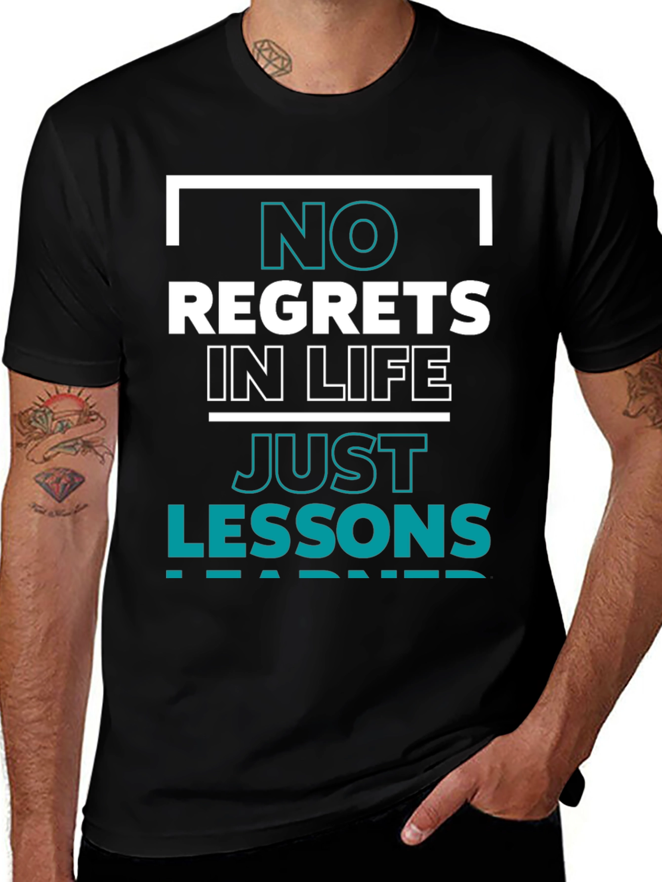 No Regrets Life Lessons Graphic Tee