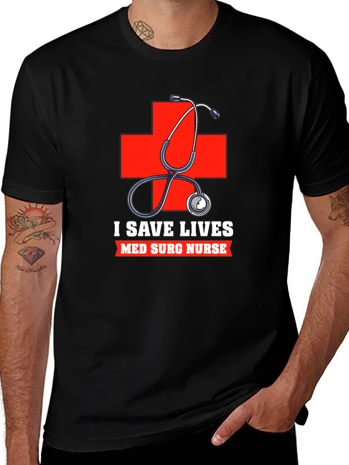 Variant 6 of I Save Lives Med Surg Nurse T-Shirt