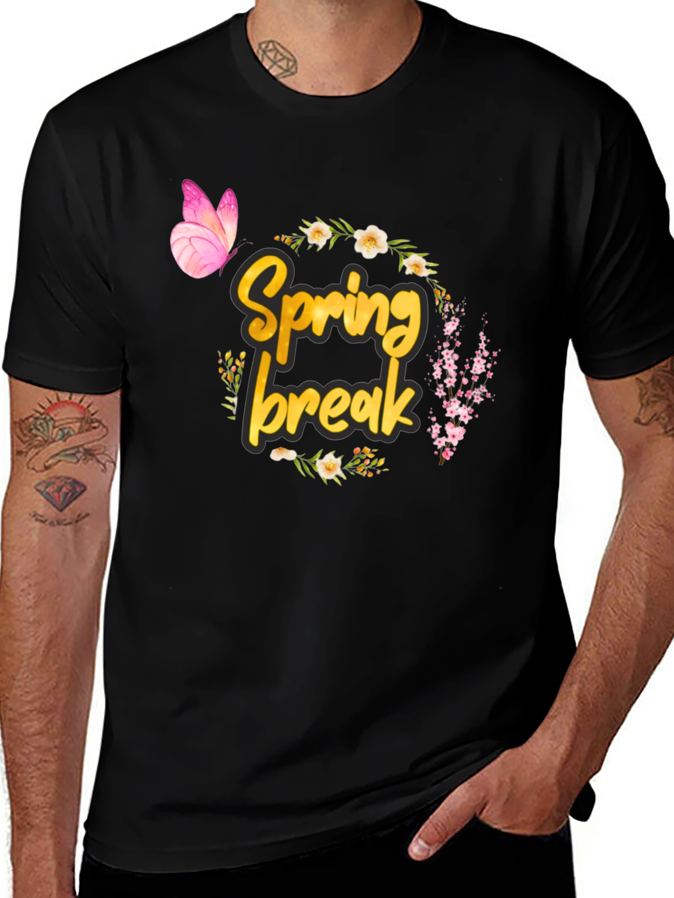 Spring Break Floral Graphic T-Shirt