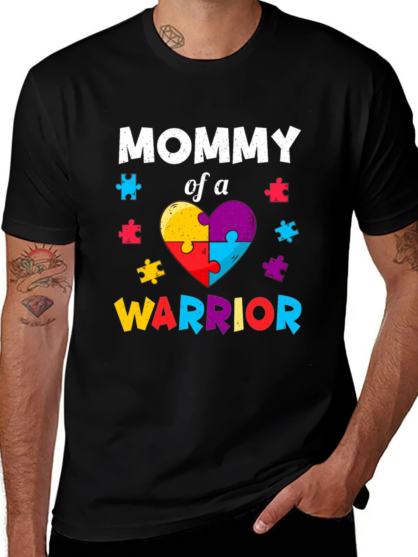 Variant 30 of Mommy of a Warrior Autism Awareness T-Shirt