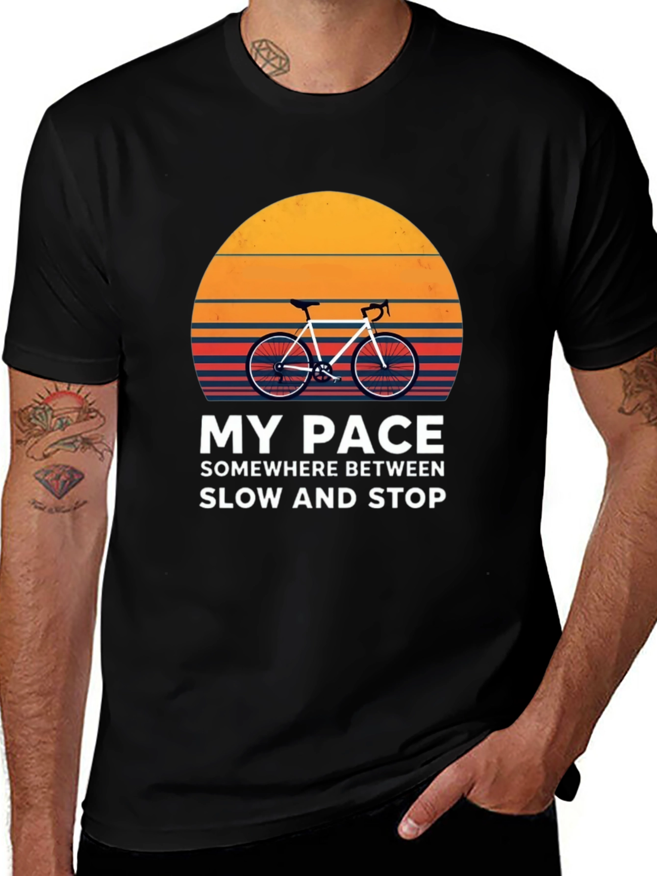 Variant 27 of My Pace Bike T-Shirt - Cycling Enthusiast Tee