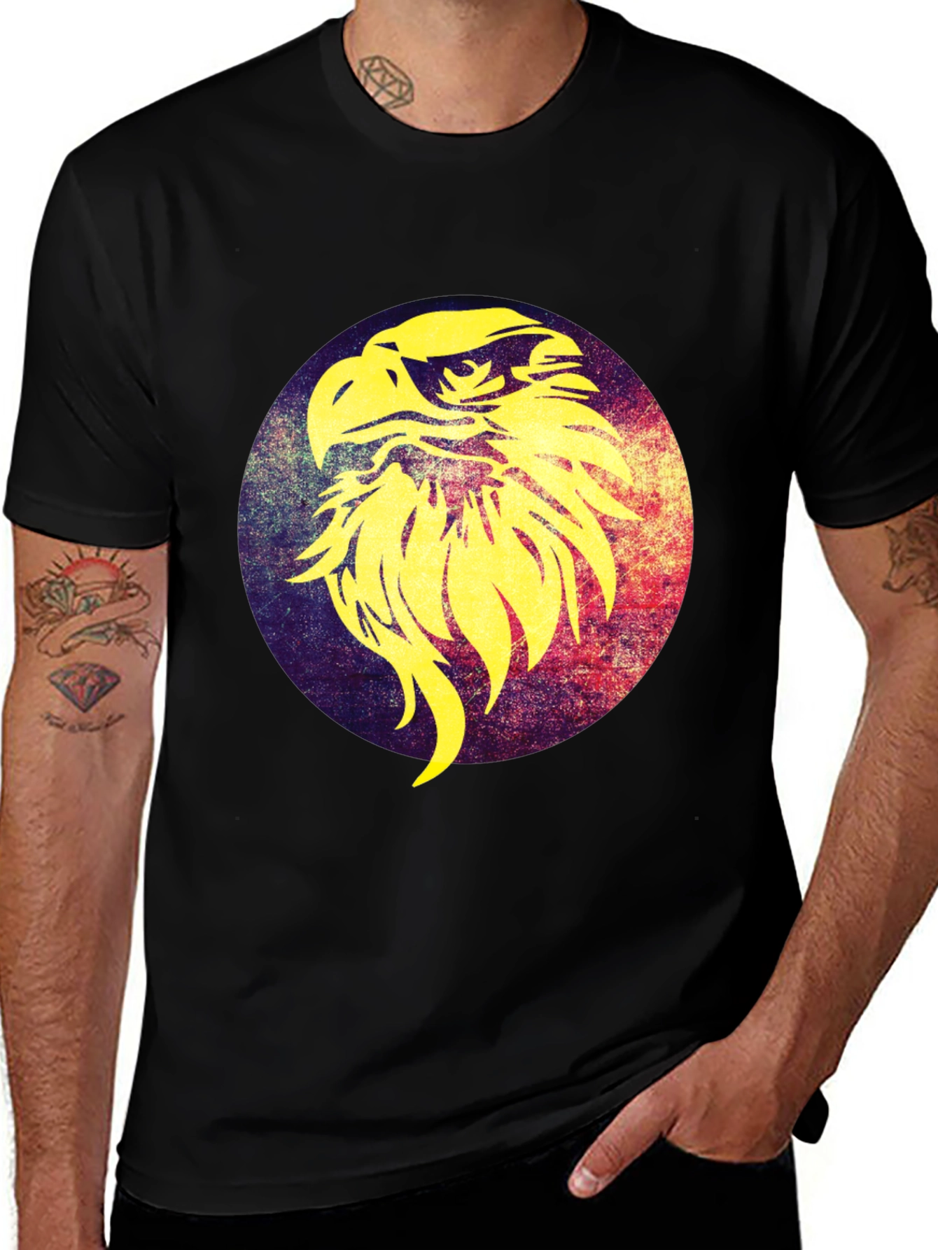 Variant 2 of Eagle Graphic Black T-Shirt