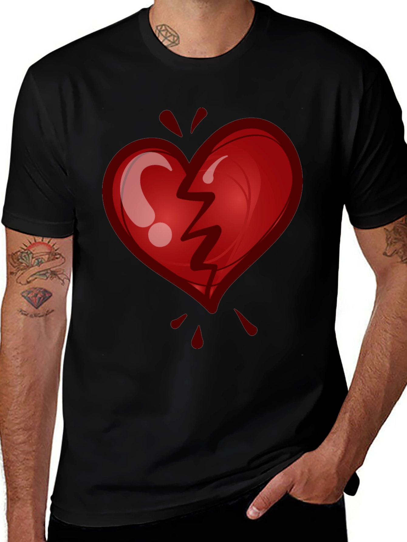 Variant 2 of Broken Heart Graphic Tee - Stylish & Trendy