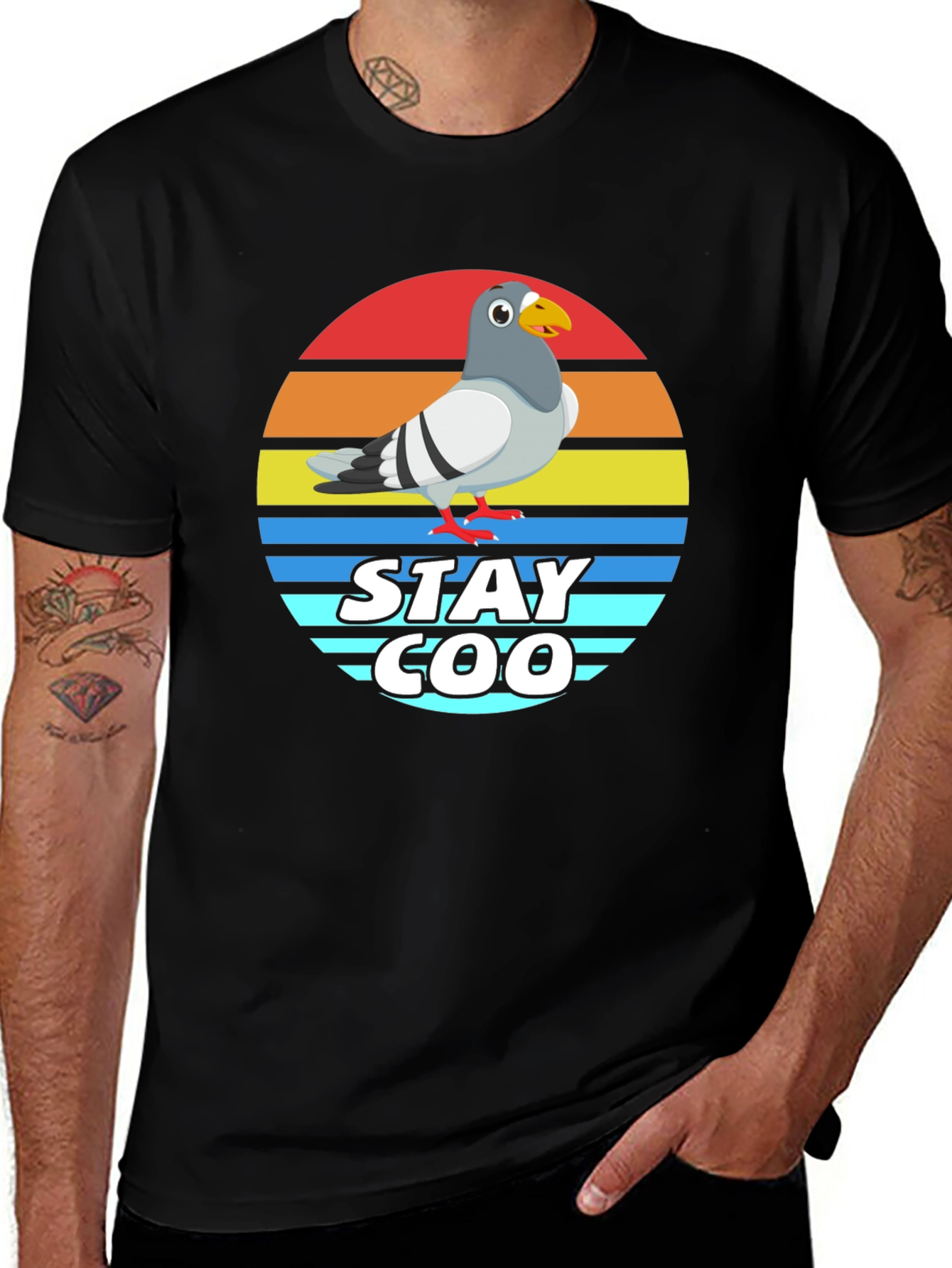 Variant 3 of Stay Coo Pigeon Graphic T-Shirt
