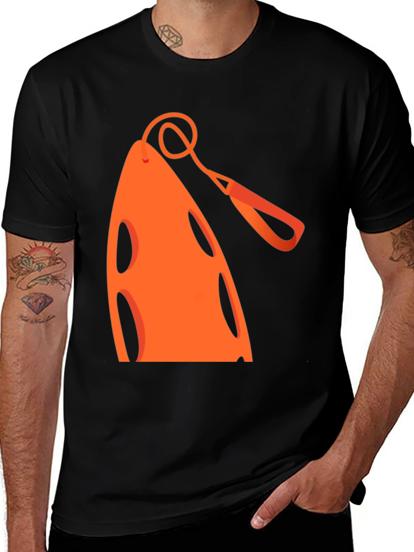 Orange Lifeguard Rescue Can Graphic Tee