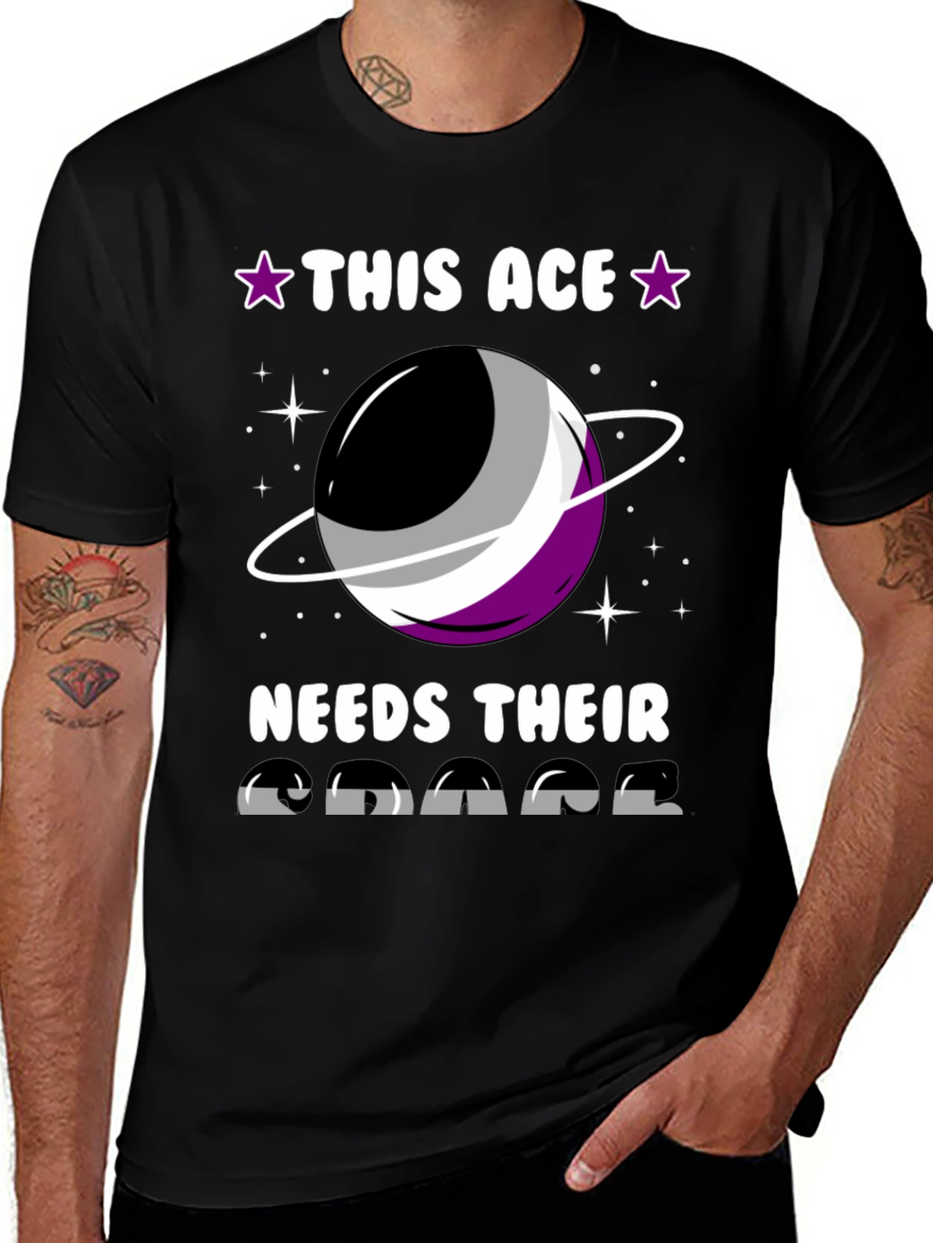 Asexual Pride T-Shirt - This Ace Needs Their Space