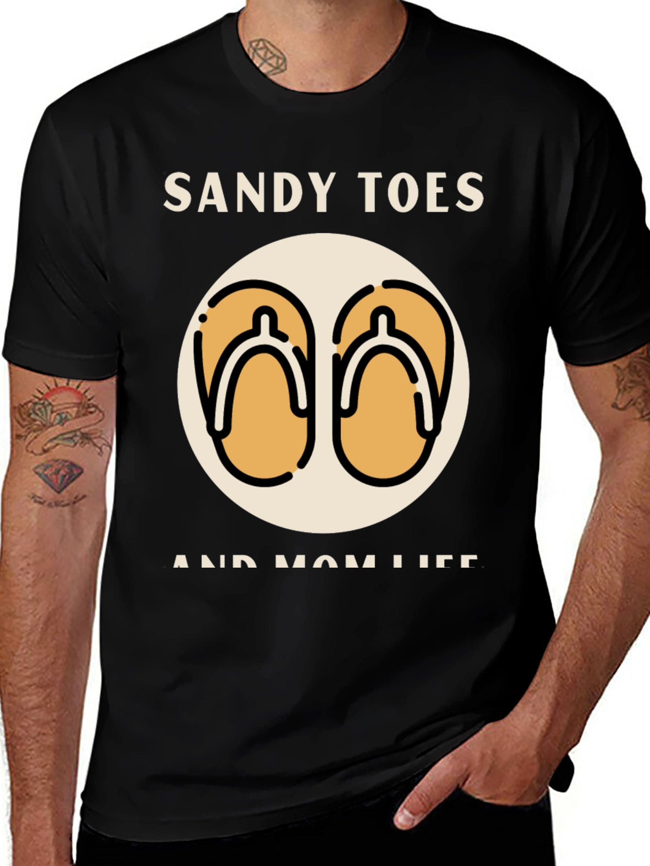 Variant 29 of Sandy Toes and Mom Life Graphic T-Shirt