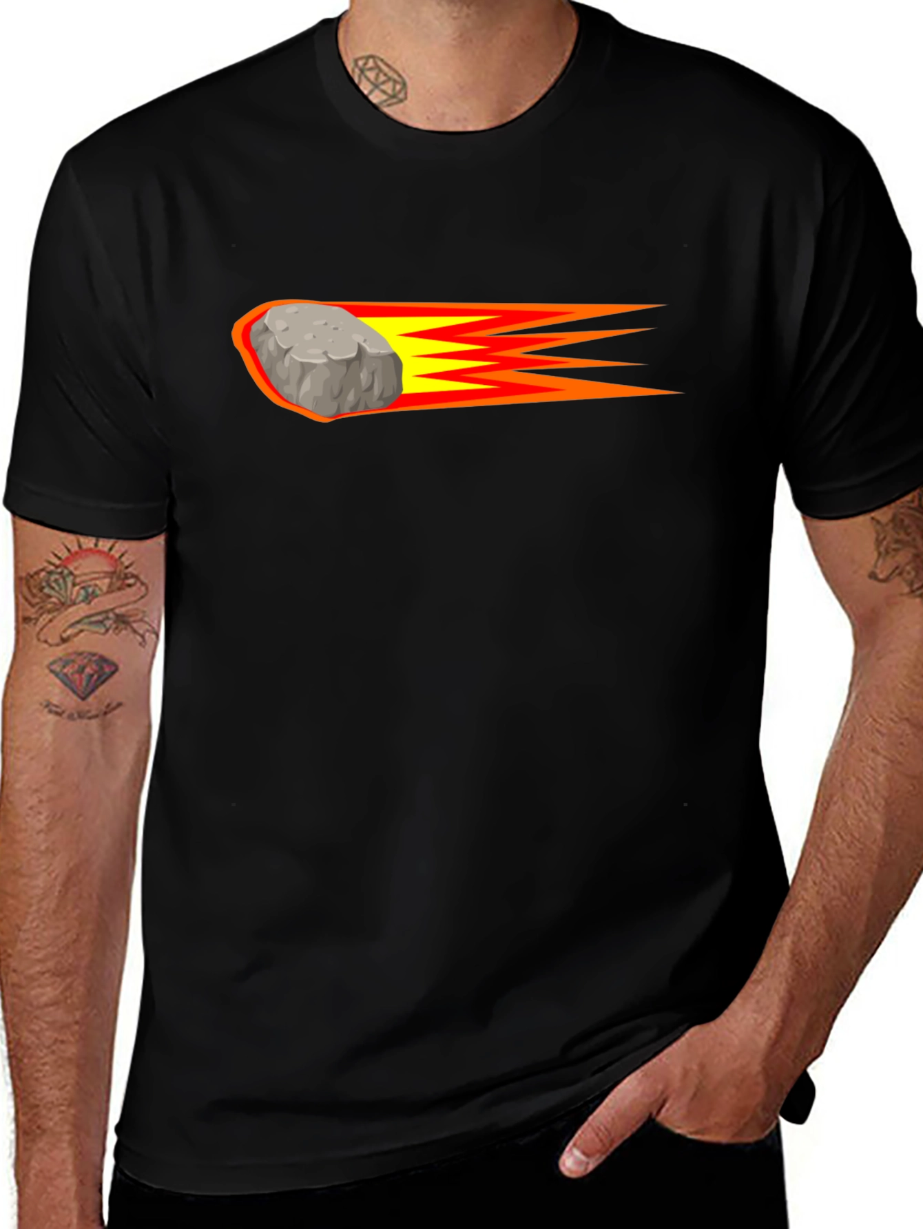 Variant 4 of Meteor Graphic Tee - Cool Comet Design