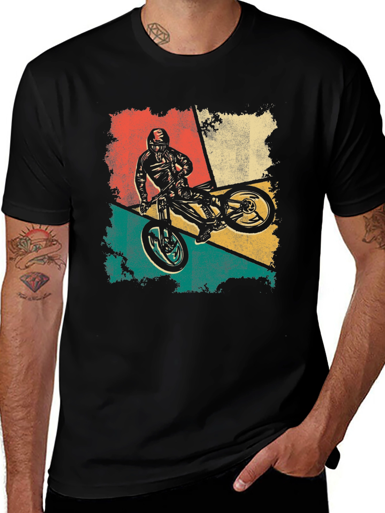 Variant 9 of Retro Mountain Biker T-Shirt - Vintage Style