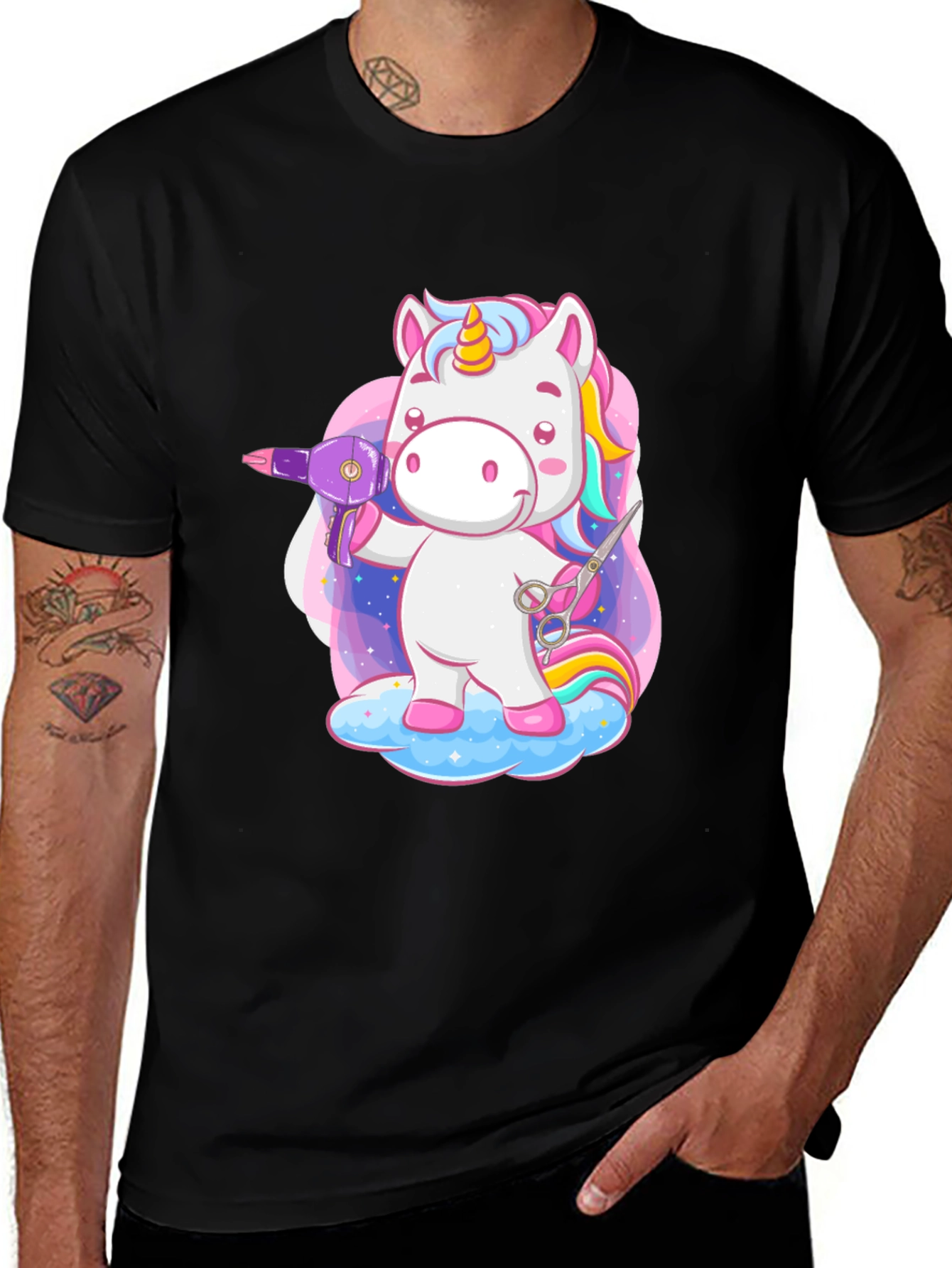 Variant 5 of Unicorn Hairdresser T-Shirt - Cute & Funny!