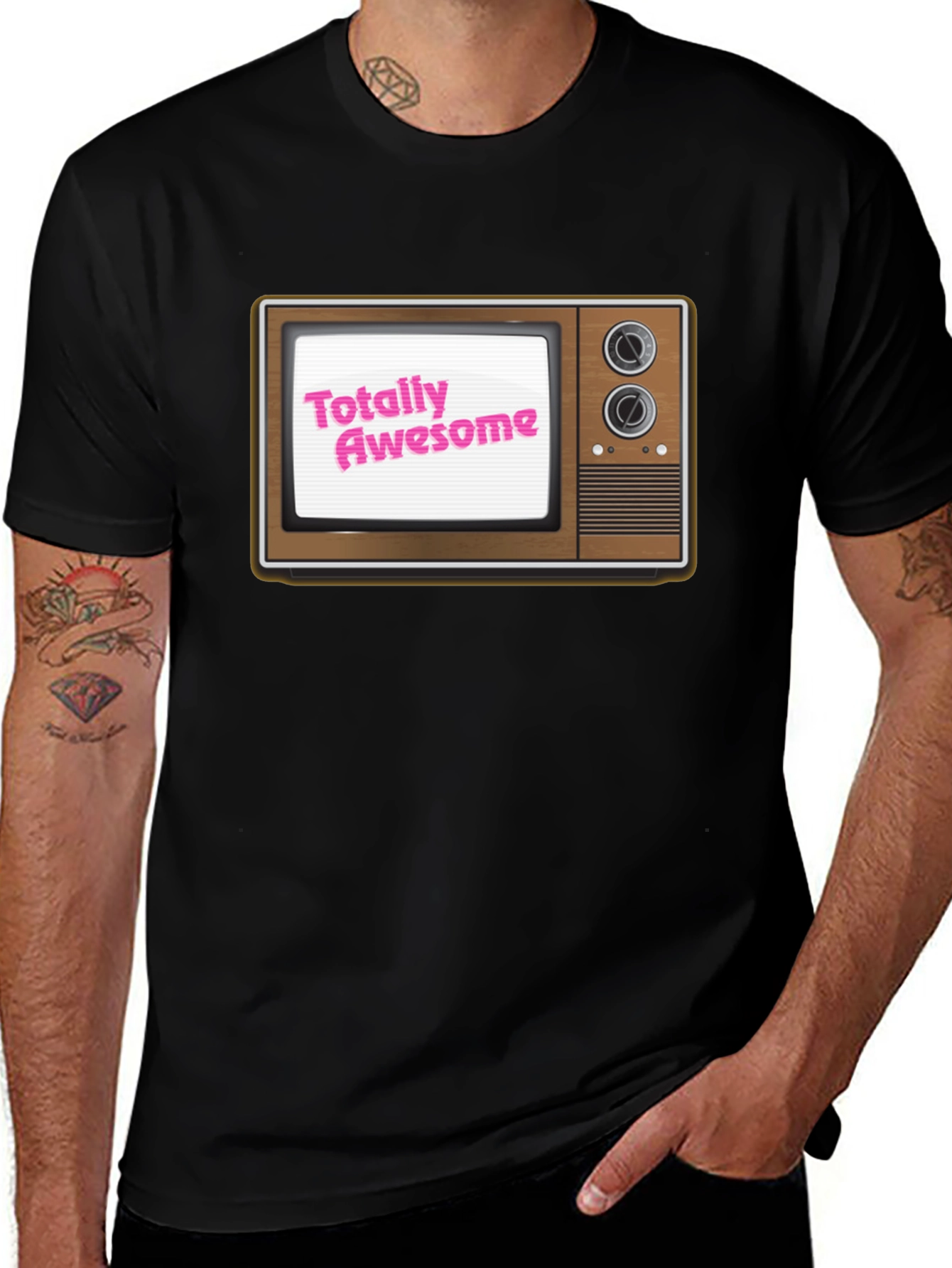 Variant 24 of Totally Awesome Retro TV Graphic T-Shirt