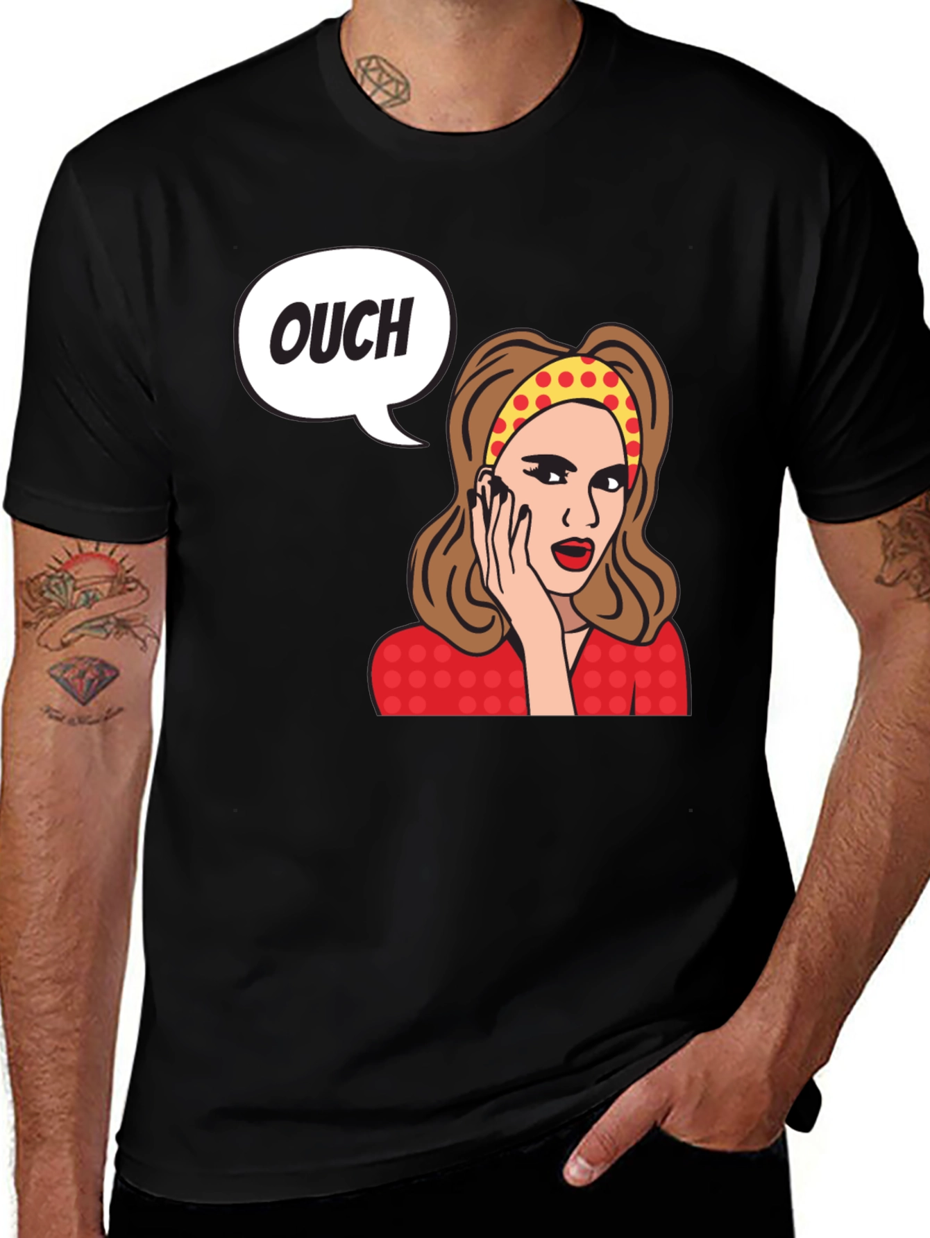 Variant 4 of Ouch! Retro Cartoon Graphic T-Shirt